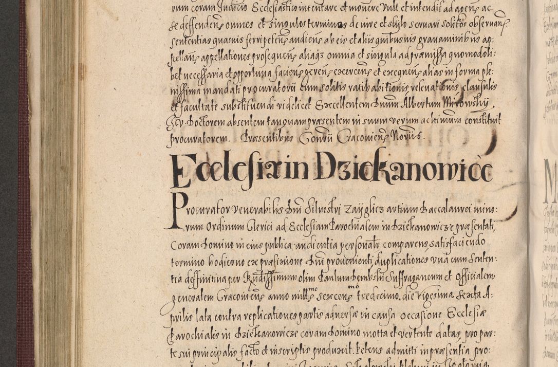 Zdjęcie nr 462 dla obiektu archiwalnego: Acta actorum causarum obligationum institutionum, decretorum, constitutionum, quietonum, resignonum, cessionum, accaeterarum, obseruonum tam iudicialium quam extraiudicialium coram Admondo Reverendo Domino Joanne Zerzynski Canonico, Vicario in Spiritualibus et Officiali generali Cracoviensis Iudice deputati per Illustrissimum ac Reverendissimum Dominum Martinum Szyszkowski Dei et Apostolice Sedis gratia Episcopum Cracoviensis ad Annum Domini Millesimum Sexcentesimum Decimum Septimum Indicatione quindecima Pontificus SS. D. N. D. Pauli Divina providentia Papae V. foeliciter moderni anno ipsus duodecimo continuantur