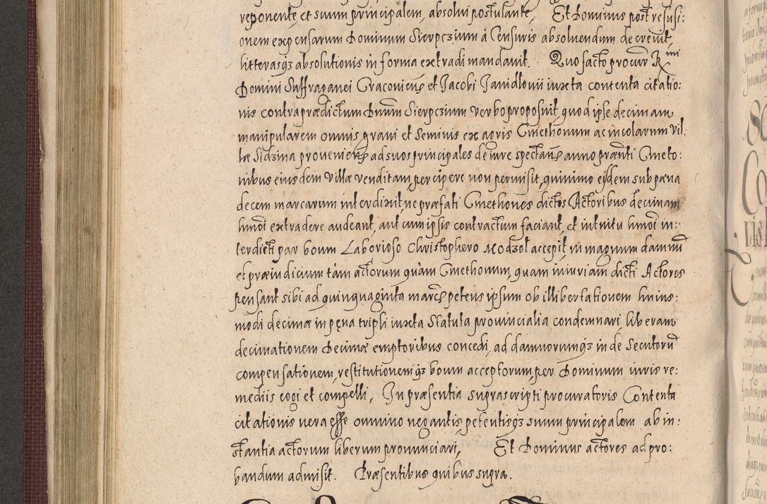 Zdjęcie nr 460 dla obiektu archiwalnego: Acta actorum causarum obligationum institutionum, decretorum, constitutionum, quietonum, resignonum, cessionum, accaeterarum, obseruonum tam iudicialium quam extraiudicialium coram Admondo Reverendo Domino Joanne Zerzynski Canonico, Vicario in Spiritualibus et Officiali generali Cracoviensis Iudice deputati per Illustrissimum ac Reverendissimum Dominum Martinum Szyszkowski Dei et Apostolice Sedis gratia Episcopum Cracoviensis ad Annum Domini Millesimum Sexcentesimum Decimum Septimum Indicatione quindecima Pontificus SS. D. N. D. Pauli Divina providentia Papae V. foeliciter moderni anno ipsus duodecimo continuantur