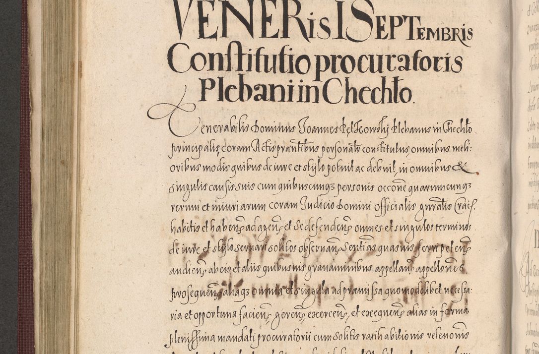 Zdjęcie nr 454 dla obiektu archiwalnego: Acta actorum causarum obligationum institutionum, decretorum, constitutionum, quietonum, resignonum, cessionum, accaeterarum, obseruonum tam iudicialium quam extraiudicialium coram Admondo Reverendo Domino Joanne Zerzynski Canonico, Vicario in Spiritualibus et Officiali generali Cracoviensis Iudice deputati per Illustrissimum ac Reverendissimum Dominum Martinum Szyszkowski Dei et Apostolice Sedis gratia Episcopum Cracoviensis ad Annum Domini Millesimum Sexcentesimum Decimum Septimum Indicatione quindecima Pontificus SS. D. N. D. Pauli Divina providentia Papae V. foeliciter moderni anno ipsus duodecimo continuantur