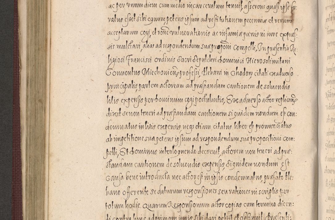Zdjęcie nr 446 dla obiektu archiwalnego: Acta actorum causarum obligationum institutionum, decretorum, constitutionum, quietonum, resignonum, cessionum, accaeterarum, obseruonum tam iudicialium quam extraiudicialium coram Admondo Reverendo Domino Joanne Zerzynski Canonico, Vicario in Spiritualibus et Officiali generali Cracoviensis Iudice deputati per Illustrissimum ac Reverendissimum Dominum Martinum Szyszkowski Dei et Apostolice Sedis gratia Episcopum Cracoviensis ad Annum Domini Millesimum Sexcentesimum Decimum Septimum Indicatione quindecima Pontificus SS. D. N. D. Pauli Divina providentia Papae V. foeliciter moderni anno ipsus duodecimo continuantur