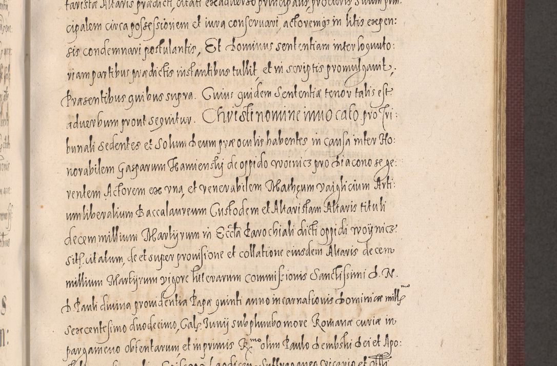 Zdjęcie nr 441 dla obiektu archiwalnego: Acta actorum causarum obligationum institutionum, decretorum, constitutionum, quietonum, resignonum, cessionum, accaeterarum, obseruonum tam iudicialium quam extraiudicialium coram Admondo Reverendo Domino Joanne Zerzynski Canonico, Vicario in Spiritualibus et Officiali generali Cracoviensis Iudice deputati per Illustrissimum ac Reverendissimum Dominum Martinum Szyszkowski Dei et Apostolice Sedis gratia Episcopum Cracoviensis ad Annum Domini Millesimum Sexcentesimum Decimum Septimum Indicatione quindecima Pontificus SS. D. N. D. Pauli Divina providentia Papae V. foeliciter moderni anno ipsus duodecimo continuantur