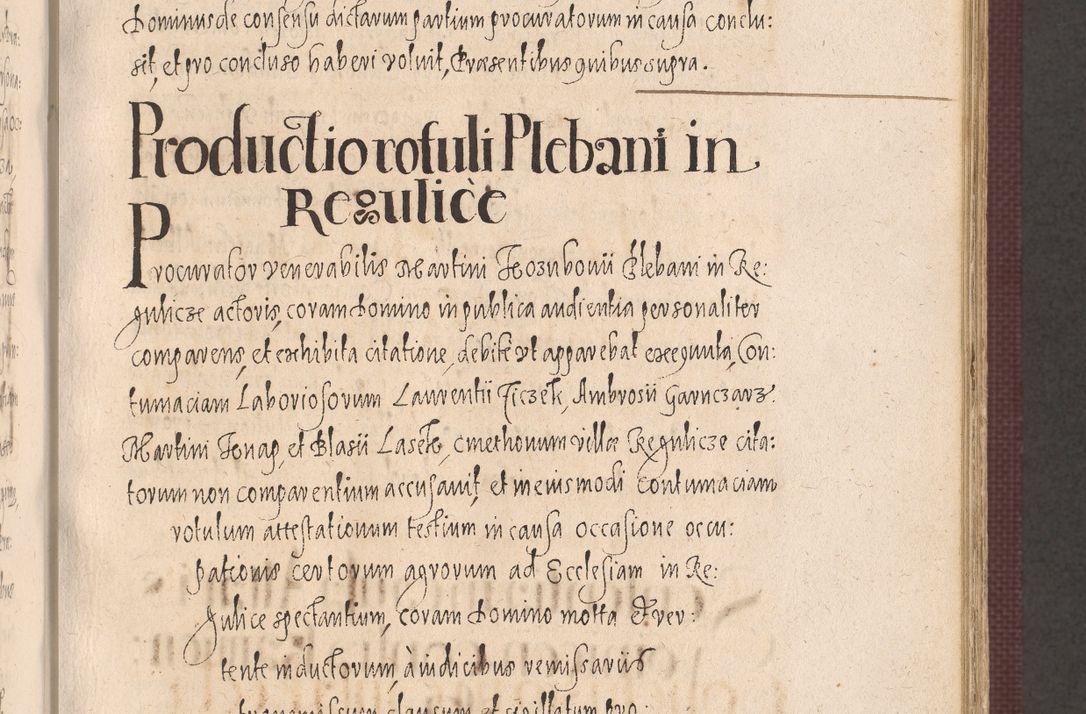 Zdjęcie nr 439 dla obiektu archiwalnego: Acta actorum causarum obligationum institutionum, decretorum, constitutionum, quietonum, resignonum, cessionum, accaeterarum, obseruonum tam iudicialium quam extraiudicialium coram Admondo Reverendo Domino Joanne Zerzynski Canonico, Vicario in Spiritualibus et Officiali generali Cracoviensis Iudice deputati per Illustrissimum ac Reverendissimum Dominum Martinum Szyszkowski Dei et Apostolice Sedis gratia Episcopum Cracoviensis ad Annum Domini Millesimum Sexcentesimum Decimum Septimum Indicatione quindecima Pontificus SS. D. N. D. Pauli Divina providentia Papae V. foeliciter moderni anno ipsus duodecimo continuantur
