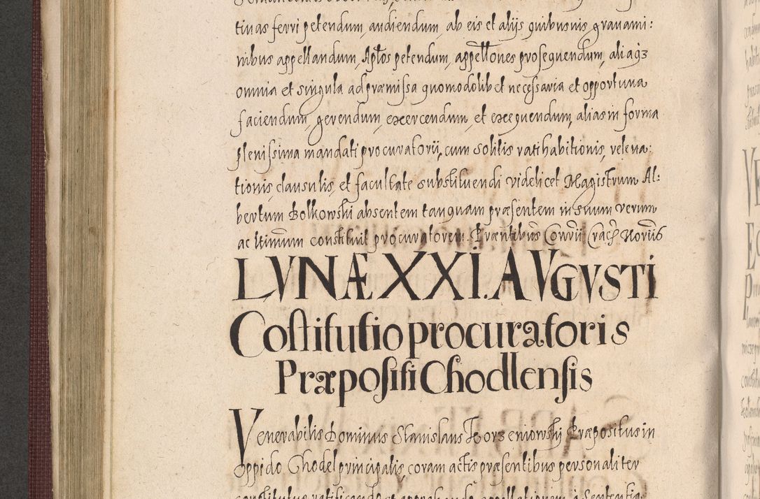 Zdjęcie nr 436 dla obiektu archiwalnego: Acta actorum causarum obligationum institutionum, decretorum, constitutionum, quietonum, resignonum, cessionum, accaeterarum, obseruonum tam iudicialium quam extraiudicialium coram Admondo Reverendo Domino Joanne Zerzynski Canonico, Vicario in Spiritualibus et Officiali generali Cracoviensis Iudice deputati per Illustrissimum ac Reverendissimum Dominum Martinum Szyszkowski Dei et Apostolice Sedis gratia Episcopum Cracoviensis ad Annum Domini Millesimum Sexcentesimum Decimum Septimum Indicatione quindecima Pontificus SS. D. N. D. Pauli Divina providentia Papae V. foeliciter moderni anno ipsus duodecimo continuantur