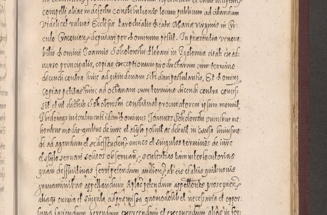 Zdjęcie nr 427 dla obiektu archiwalnego: Acta actorum causarum obligationum institutionum, decretorum, constitutionum, quietonum, resignonum, cessionum, accaeterarum, obseruonum tam iudicialium quam extraiudicialium coram Admondo Reverendo Domino Joanne Zerzynski Canonico, Vicario in Spiritualibus et Officiali generali Cracoviensis Iudice deputati per Illustrissimum ac Reverendissimum Dominum Martinum Szyszkowski Dei et Apostolice Sedis gratia Episcopum Cracoviensis ad Annum Domini Millesimum Sexcentesimum Decimum Septimum Indicatione quindecima Pontificus SS. D. N. D. Pauli Divina providentia Papae V. foeliciter moderni anno ipsus duodecimo continuantur