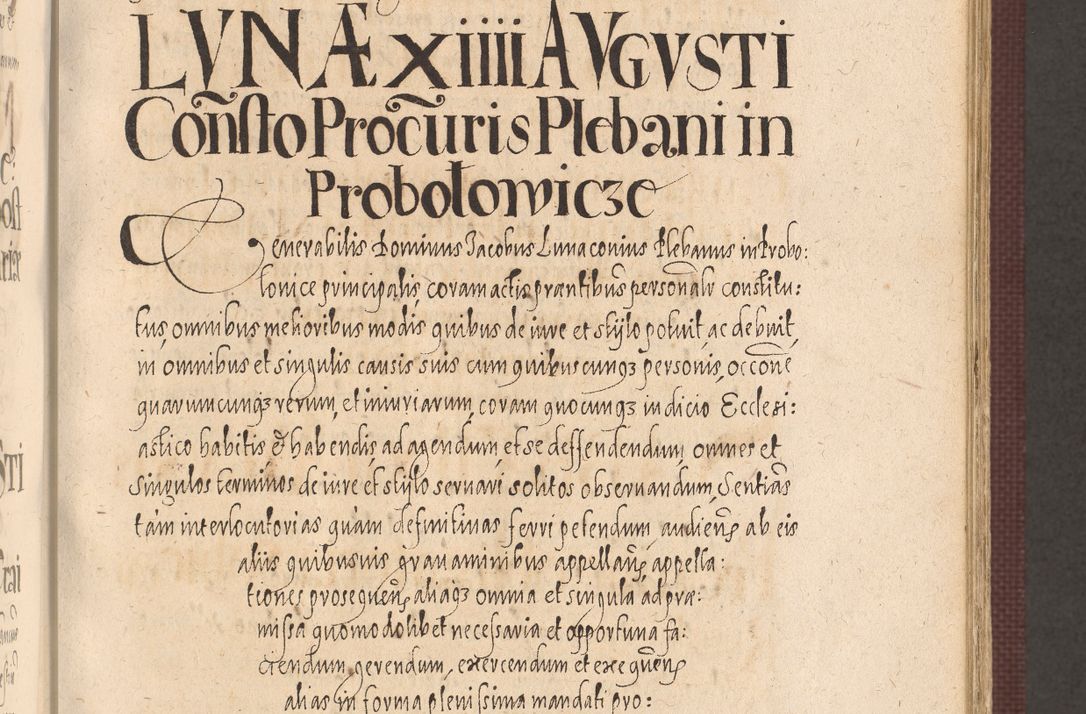 Zdjęcie nr 425 dla obiektu archiwalnego: Acta actorum causarum obligationum institutionum, decretorum, constitutionum, quietonum, resignonum, cessionum, accaeterarum, obseruonum tam iudicialium quam extraiudicialium coram Admondo Reverendo Domino Joanne Zerzynski Canonico, Vicario in Spiritualibus et Officiali generali Cracoviensis Iudice deputati per Illustrissimum ac Reverendissimum Dominum Martinum Szyszkowski Dei et Apostolice Sedis gratia Episcopum Cracoviensis ad Annum Domini Millesimum Sexcentesimum Decimum Septimum Indicatione quindecima Pontificus SS. D. N. D. Pauli Divina providentia Papae V. foeliciter moderni anno ipsus duodecimo continuantur