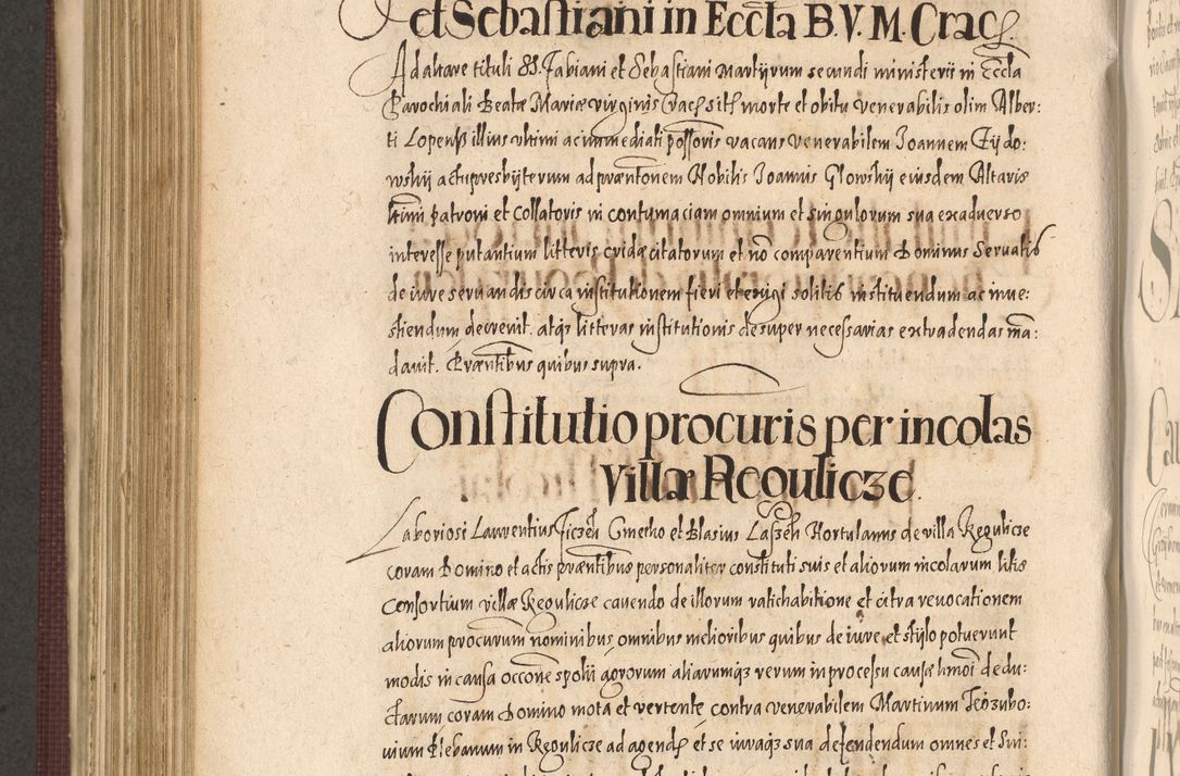 Zdjęcie nr 790 dla obiektu archiwalnego: Acta actorum causarum obligationum institutionum, decretorum, constitutionum, quietonum, resignonum, cessionum, accaeterarum, obseruonum tam iudicialium quam extraiudicialium coram Admondo Reverendo Domino Joanne Zerzynski Canonico, Vicario in Spiritualibus et Officiali generali Cracoviensis Iudice deputati per Illustrissimum ac Reverendissimum Dominum Martinum Szyszkowski Dei et Apostolice Sedis gratia Episcopum Cracoviensis ad Annum Domini Millesimum Sexcentesimum Decimum Septimum Indicatione quindecima Pontificus SS. D. N. D. Pauli Divina providentia Papae V. foeliciter moderni anno ipsus duodecimo continuantur