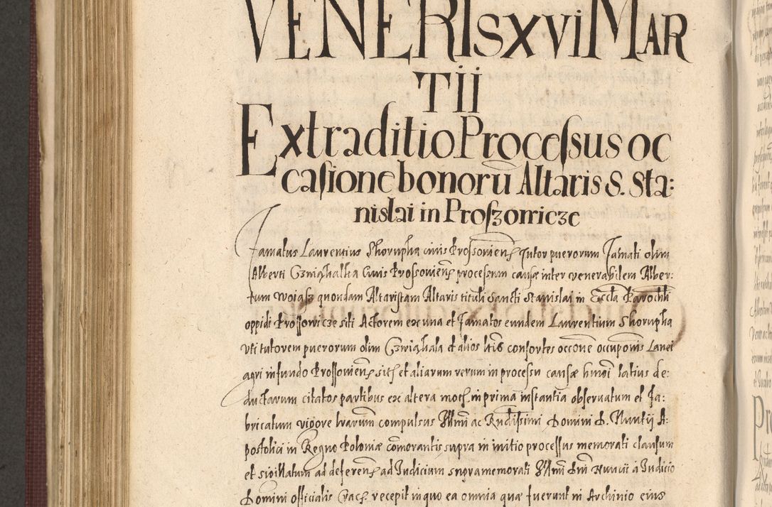 Zdjęcie nr 786 dla obiektu archiwalnego: Acta actorum causarum obligationum institutionum, decretorum, constitutionum, quietonum, resignonum, cessionum, accaeterarum, obseruonum tam iudicialium quam extraiudicialium coram Admondo Reverendo Domino Joanne Zerzynski Canonico, Vicario in Spiritualibus et Officiali generali Cracoviensis Iudice deputati per Illustrissimum ac Reverendissimum Dominum Martinum Szyszkowski Dei et Apostolice Sedis gratia Episcopum Cracoviensis ad Annum Domini Millesimum Sexcentesimum Decimum Septimum Indicatione quindecima Pontificus SS. D. N. D. Pauli Divina providentia Papae V. foeliciter moderni anno ipsus duodecimo continuantur