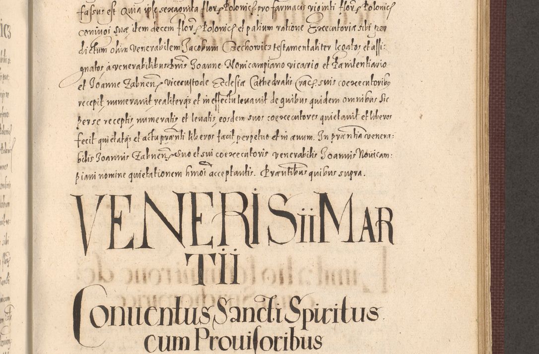 Zdjęcie nr 761 dla obiektu archiwalnego: Acta actorum causarum obligationum institutionum, decretorum, constitutionum, quietonum, resignonum, cessionum, accaeterarum, obseruonum tam iudicialium quam extraiudicialium coram Admondo Reverendo Domino Joanne Zerzynski Canonico, Vicario in Spiritualibus et Officiali generali Cracoviensis Iudice deputati per Illustrissimum ac Reverendissimum Dominum Martinum Szyszkowski Dei et Apostolice Sedis gratia Episcopum Cracoviensis ad Annum Domini Millesimum Sexcentesimum Decimum Septimum Indicatione quindecima Pontificus SS. D. N. D. Pauli Divina providentia Papae V. foeliciter moderni anno ipsus duodecimo continuantur