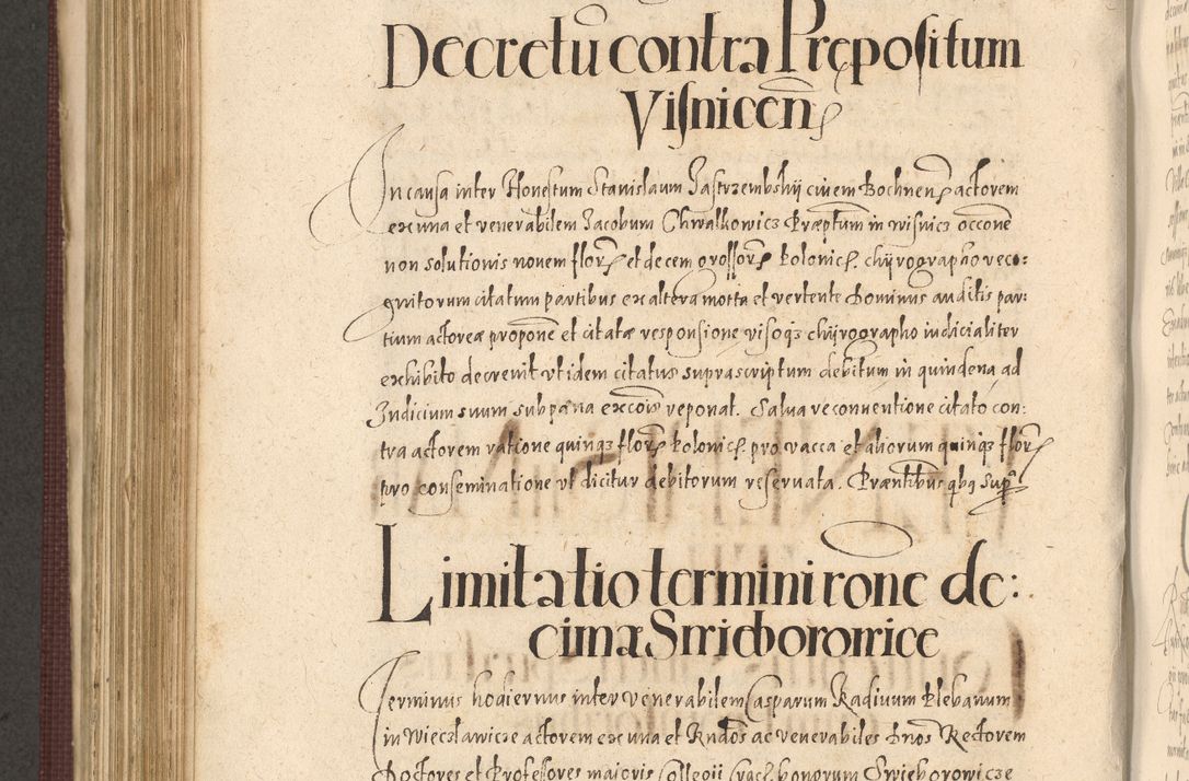 Zdjęcie nr 762 dla obiektu archiwalnego: Acta actorum causarum obligationum institutionum, decretorum, constitutionum, quietonum, resignonum, cessionum, accaeterarum, obseruonum tam iudicialium quam extraiudicialium coram Admondo Reverendo Domino Joanne Zerzynski Canonico, Vicario in Spiritualibus et Officiali generali Cracoviensis Iudice deputati per Illustrissimum ac Reverendissimum Dominum Martinum Szyszkowski Dei et Apostolice Sedis gratia Episcopum Cracoviensis ad Annum Domini Millesimum Sexcentesimum Decimum Septimum Indicatione quindecima Pontificus SS. D. N. D. Pauli Divina providentia Papae V. foeliciter moderni anno ipsus duodecimo continuantur