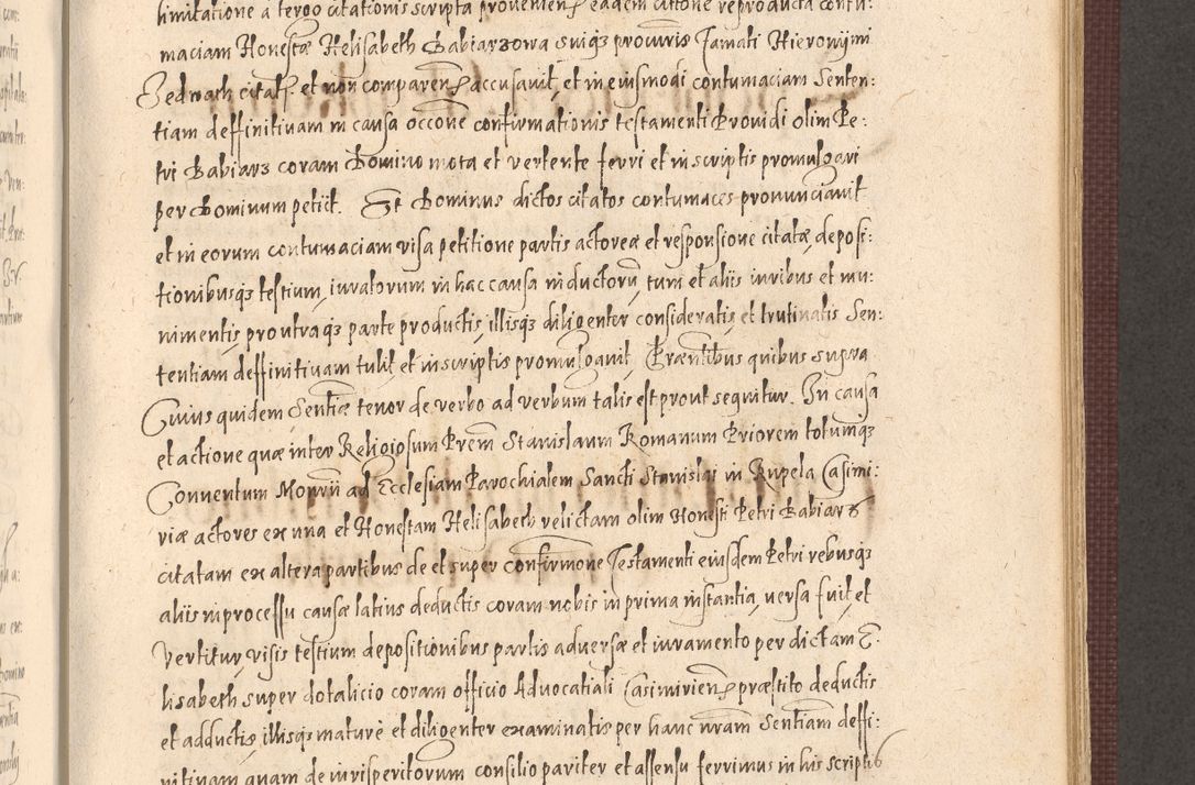 Zdjęcie nr 751 dla obiektu archiwalnego: Acta actorum causarum obligationum institutionum, decretorum, constitutionum, quietonum, resignonum, cessionum, accaeterarum, obseruonum tam iudicialium quam extraiudicialium coram Admondo Reverendo Domino Joanne Zerzynski Canonico, Vicario in Spiritualibus et Officiali generali Cracoviensis Iudice deputati per Illustrissimum ac Reverendissimum Dominum Martinum Szyszkowski Dei et Apostolice Sedis gratia Episcopum Cracoviensis ad Annum Domini Millesimum Sexcentesimum Decimum Septimum Indicatione quindecima Pontificus SS. D. N. D. Pauli Divina providentia Papae V. foeliciter moderni anno ipsus duodecimo continuantur