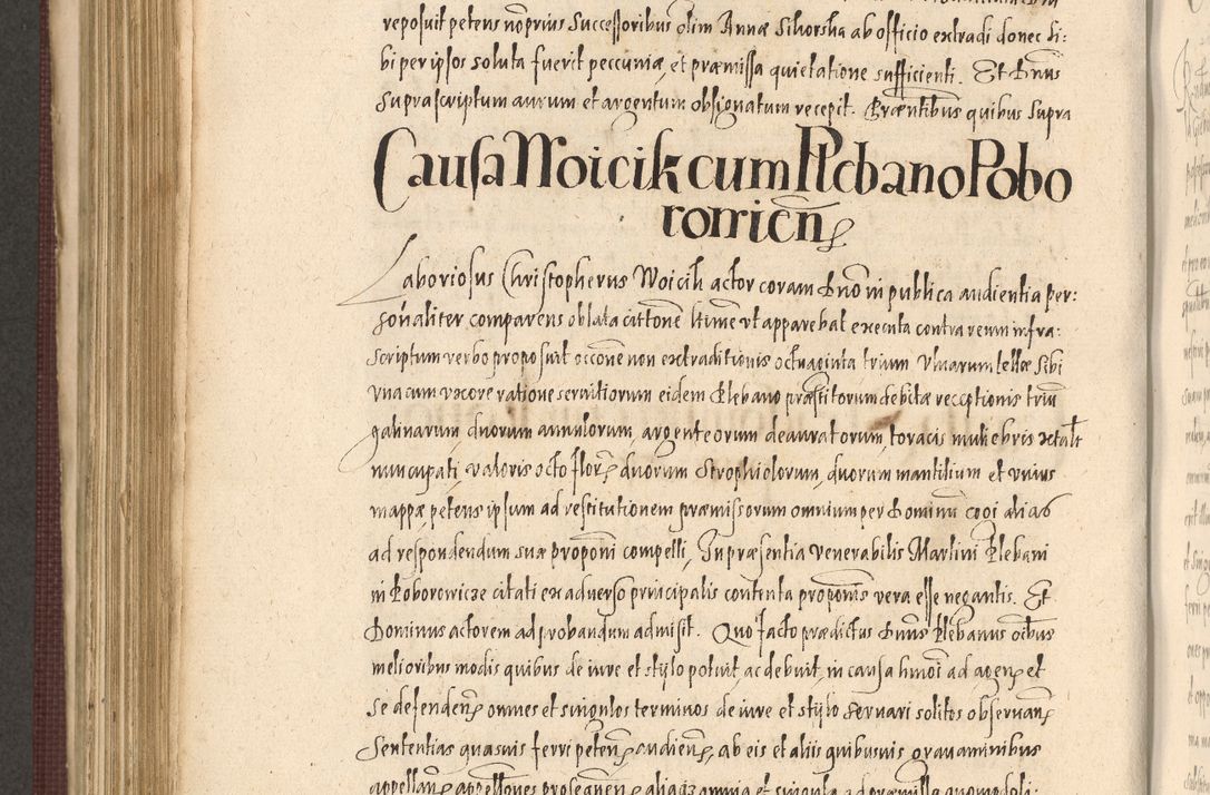 Zdjęcie nr 748 dla obiektu archiwalnego: Acta actorum causarum obligationum institutionum, decretorum, constitutionum, quietonum, resignonum, cessionum, accaeterarum, obseruonum tam iudicialium quam extraiudicialium coram Admondo Reverendo Domino Joanne Zerzynski Canonico, Vicario in Spiritualibus et Officiali generali Cracoviensis Iudice deputati per Illustrissimum ac Reverendissimum Dominum Martinum Szyszkowski Dei et Apostolice Sedis gratia Episcopum Cracoviensis ad Annum Domini Millesimum Sexcentesimum Decimum Septimum Indicatione quindecima Pontificus SS. D. N. D. Pauli Divina providentia Papae V. foeliciter moderni anno ipsus duodecimo continuantur