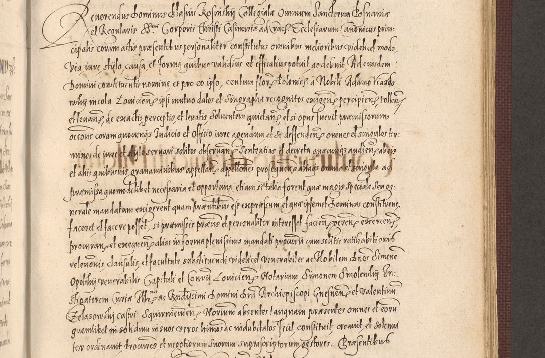 Zdjęcie nr 737 dla obiektu archiwalnego: Acta actorum causarum obligationum institutionum, decretorum, constitutionum, quietonum, resignonum, cessionum, accaeterarum, obseruonum tam iudicialium quam extraiudicialium coram Admondo Reverendo Domino Joanne Zerzynski Canonico, Vicario in Spiritualibus et Officiali generali Cracoviensis Iudice deputati per Illustrissimum ac Reverendissimum Dominum Martinum Szyszkowski Dei et Apostolice Sedis gratia Episcopum Cracoviensis ad Annum Domini Millesimum Sexcentesimum Decimum Septimum Indicatione quindecima Pontificus SS. D. N. D. Pauli Divina providentia Papae V. foeliciter moderni anno ipsus duodecimo continuantur
