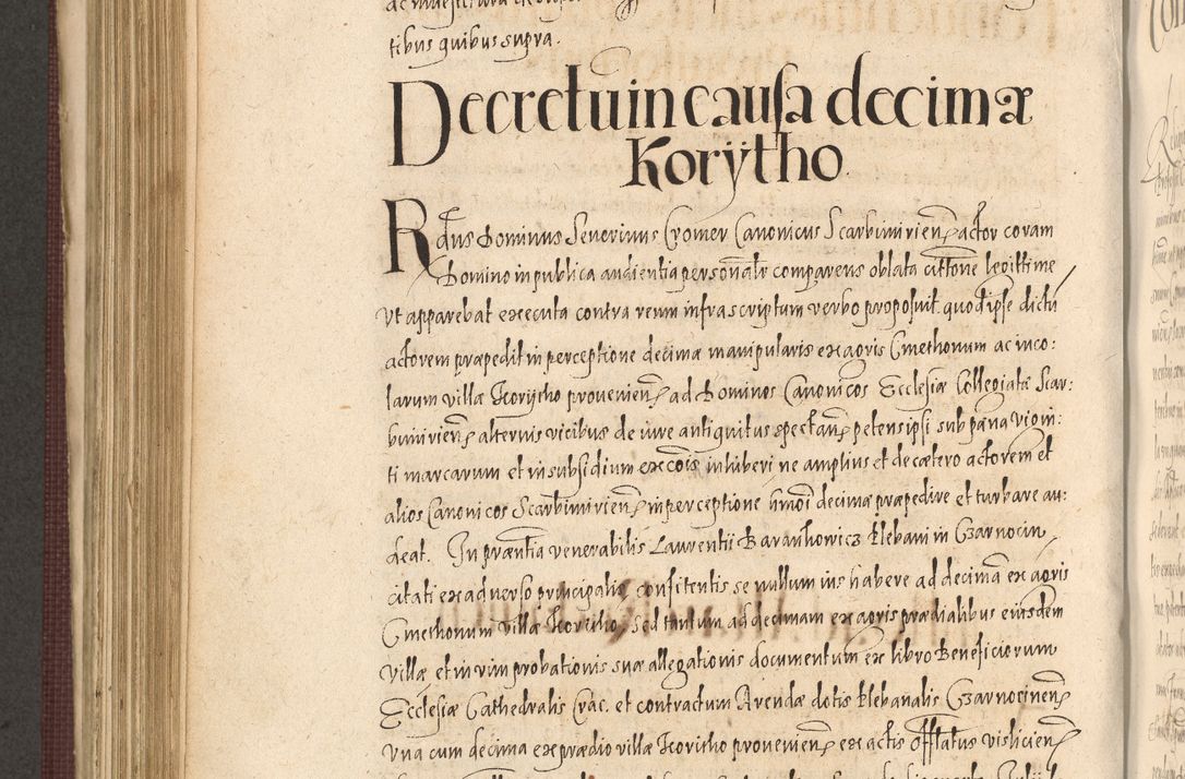 Zdjęcie nr 722 dla obiektu archiwalnego: Acta actorum causarum obligationum institutionum, decretorum, constitutionum, quietonum, resignonum, cessionum, accaeterarum, obseruonum tam iudicialium quam extraiudicialium coram Admondo Reverendo Domino Joanne Zerzynski Canonico, Vicario in Spiritualibus et Officiali generali Cracoviensis Iudice deputati per Illustrissimum ac Reverendissimum Dominum Martinum Szyszkowski Dei et Apostolice Sedis gratia Episcopum Cracoviensis ad Annum Domini Millesimum Sexcentesimum Decimum Septimum Indicatione quindecima Pontificus SS. D. N. D. Pauli Divina providentia Papae V. foeliciter moderni anno ipsus duodecimo continuantur