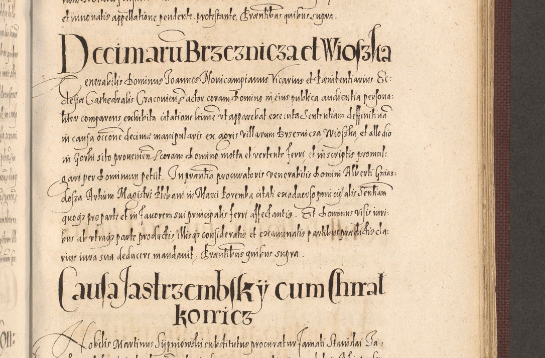 Zdjęcie nr 725 dla obiektu archiwalnego: Acta actorum causarum obligationum institutionum, decretorum, constitutionum, quietonum, resignonum, cessionum, accaeterarum, obseruonum tam iudicialium quam extraiudicialium coram Admondo Reverendo Domino Joanne Zerzynski Canonico, Vicario in Spiritualibus et Officiali generali Cracoviensis Iudice deputati per Illustrissimum ac Reverendissimum Dominum Martinum Szyszkowski Dei et Apostolice Sedis gratia Episcopum Cracoviensis ad Annum Domini Millesimum Sexcentesimum Decimum Septimum Indicatione quindecima Pontificus SS. D. N. D. Pauli Divina providentia Papae V. foeliciter moderni anno ipsus duodecimo continuantur