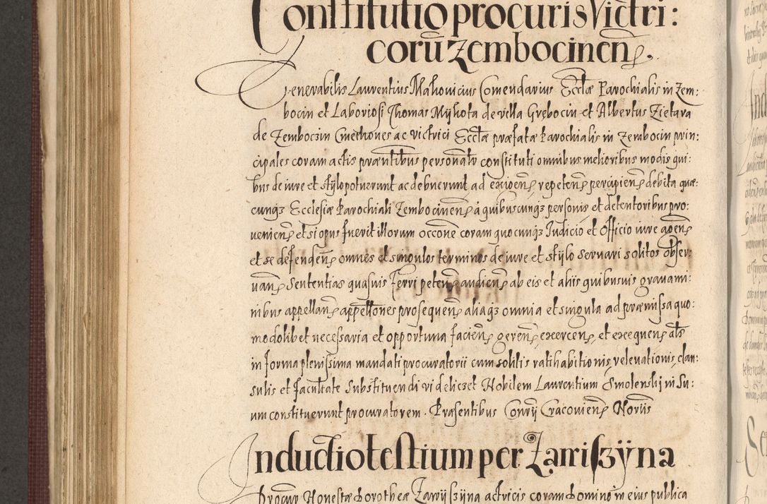 Zdjęcie nr 718 dla obiektu archiwalnego: Acta actorum causarum obligationum institutionum, decretorum, constitutionum, quietonum, resignonum, cessionum, accaeterarum, obseruonum tam iudicialium quam extraiudicialium coram Admondo Reverendo Domino Joanne Zerzynski Canonico, Vicario in Spiritualibus et Officiali generali Cracoviensis Iudice deputati per Illustrissimum ac Reverendissimum Dominum Martinum Szyszkowski Dei et Apostolice Sedis gratia Episcopum Cracoviensis ad Annum Domini Millesimum Sexcentesimum Decimum Septimum Indicatione quindecima Pontificus SS. D. N. D. Pauli Divina providentia Papae V. foeliciter moderni anno ipsus duodecimo continuantur