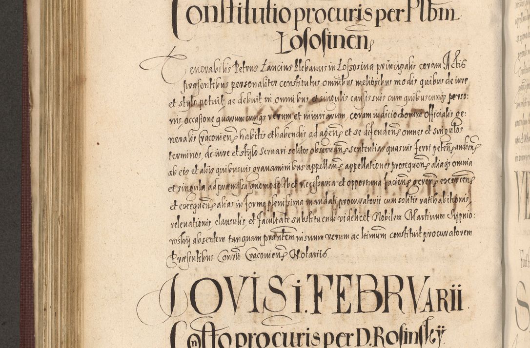 Zdjęcie nr 712 dla obiektu archiwalnego: Acta actorum causarum obligationum institutionum, decretorum, constitutionum, quietonum, resignonum, cessionum, accaeterarum, obseruonum tam iudicialium quam extraiudicialium coram Admondo Reverendo Domino Joanne Zerzynski Canonico, Vicario in Spiritualibus et Officiali generali Cracoviensis Iudice deputati per Illustrissimum ac Reverendissimum Dominum Martinum Szyszkowski Dei et Apostolice Sedis gratia Episcopum Cracoviensis ad Annum Domini Millesimum Sexcentesimum Decimum Septimum Indicatione quindecima Pontificus SS. D. N. D. Pauli Divina providentia Papae V. foeliciter moderni anno ipsus duodecimo continuantur