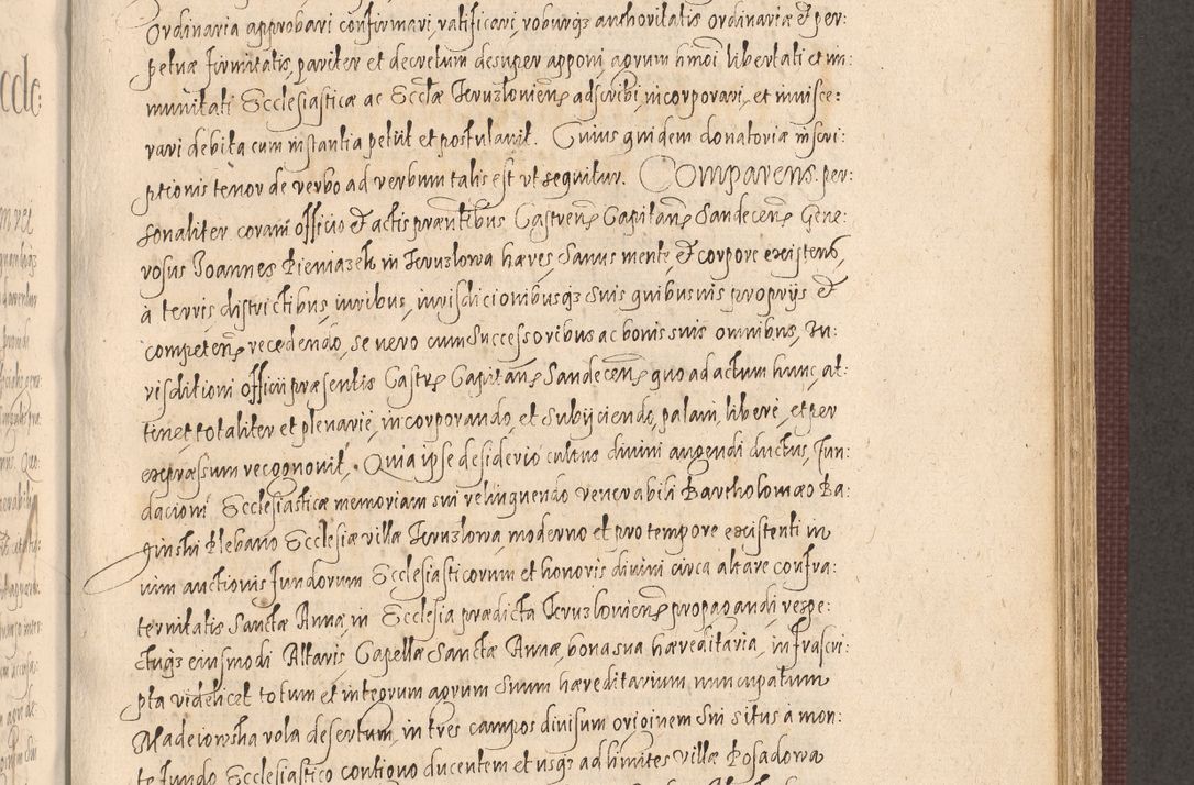 Zdjęcie nr 695 dla obiektu archiwalnego: Acta actorum causarum obligationum institutionum, decretorum, constitutionum, quietonum, resignonum, cessionum, accaeterarum, obseruonum tam iudicialium quam extraiudicialium coram Admondo Reverendo Domino Joanne Zerzynski Canonico, Vicario in Spiritualibus et Officiali generali Cracoviensis Iudice deputati per Illustrissimum ac Reverendissimum Dominum Martinum Szyszkowski Dei et Apostolice Sedis gratia Episcopum Cracoviensis ad Annum Domini Millesimum Sexcentesimum Decimum Septimum Indicatione quindecima Pontificus SS. D. N. D. Pauli Divina providentia Papae V. foeliciter moderni anno ipsus duodecimo continuantur