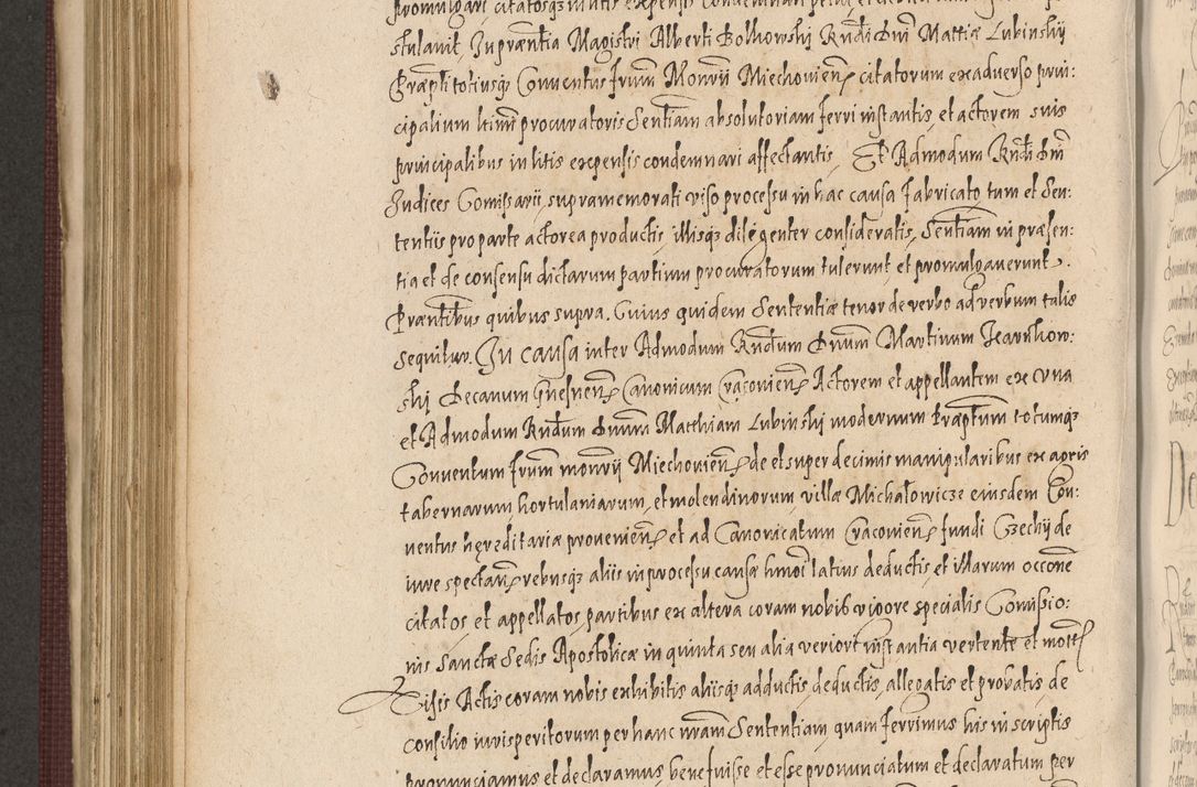 Zdjęcie nr 700 dla obiektu archiwalnego: Acta actorum causarum obligationum institutionum, decretorum, constitutionum, quietonum, resignonum, cessionum, accaeterarum, obseruonum tam iudicialium quam extraiudicialium coram Admondo Reverendo Domino Joanne Zerzynski Canonico, Vicario in Spiritualibus et Officiali generali Cracoviensis Iudice deputati per Illustrissimum ac Reverendissimum Dominum Martinum Szyszkowski Dei et Apostolice Sedis gratia Episcopum Cracoviensis ad Annum Domini Millesimum Sexcentesimum Decimum Septimum Indicatione quindecima Pontificus SS. D. N. D. Pauli Divina providentia Papae V. foeliciter moderni anno ipsus duodecimo continuantur