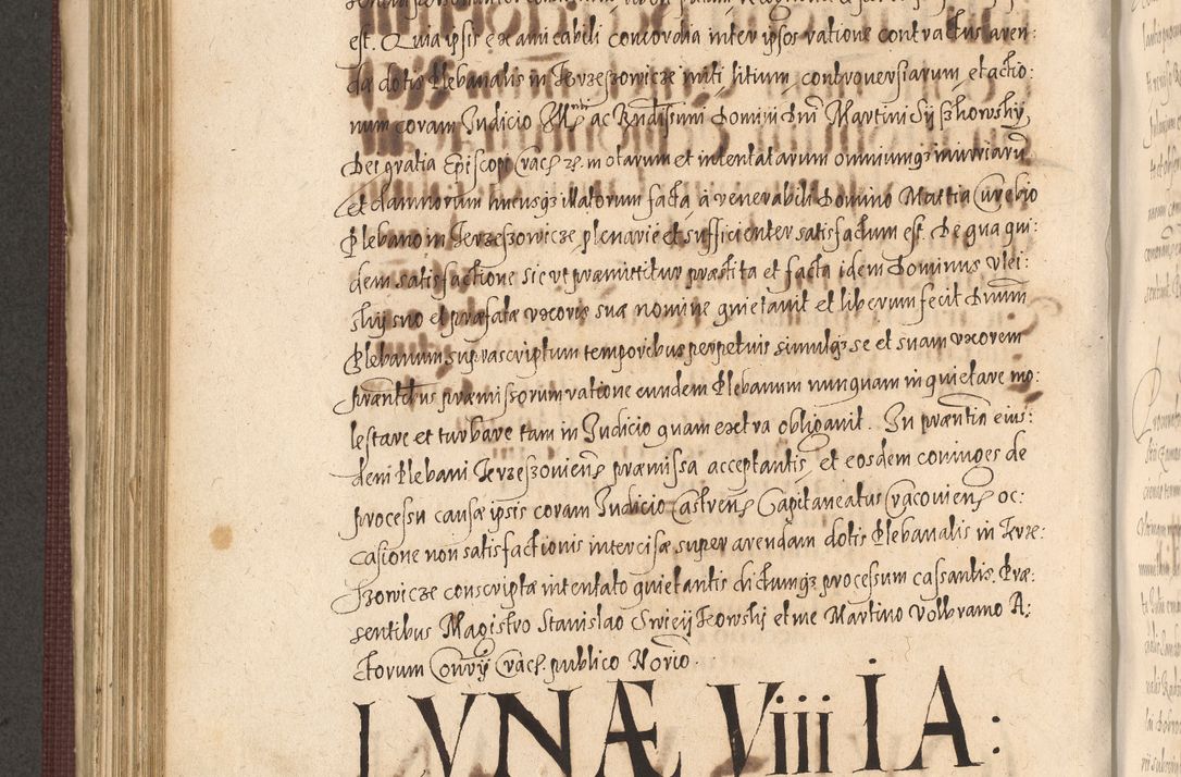 Zdjęcie nr 666 dla obiektu archiwalnego: Acta actorum causarum obligationum institutionum, decretorum, constitutionum, quietonum, resignonum, cessionum, accaeterarum, obseruonum tam iudicialium quam extraiudicialium coram Admondo Reverendo Domino Joanne Zerzynski Canonico, Vicario in Spiritualibus et Officiali generali Cracoviensis Iudice deputati per Illustrissimum ac Reverendissimum Dominum Martinum Szyszkowski Dei et Apostolice Sedis gratia Episcopum Cracoviensis ad Annum Domini Millesimum Sexcentesimum Decimum Septimum Indicatione quindecima Pontificus SS. D. N. D. Pauli Divina providentia Papae V. foeliciter moderni anno ipsus duodecimo continuantur