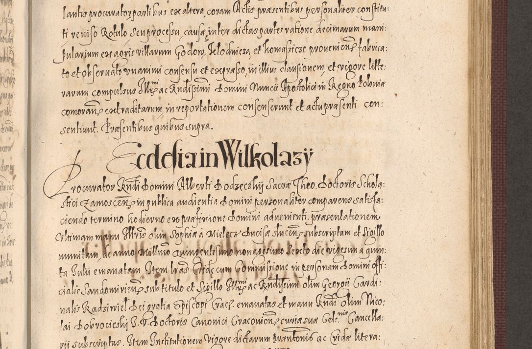 Zdjęcie nr 667 dla obiektu archiwalnego: Acta actorum causarum obligationum institutionum, decretorum, constitutionum, quietonum, resignonum, cessionum, accaeterarum, obseruonum tam iudicialium quam extraiudicialium coram Admondo Reverendo Domino Joanne Zerzynski Canonico, Vicario in Spiritualibus et Officiali generali Cracoviensis Iudice deputati per Illustrissimum ac Reverendissimum Dominum Martinum Szyszkowski Dei et Apostolice Sedis gratia Episcopum Cracoviensis ad Annum Domini Millesimum Sexcentesimum Decimum Septimum Indicatione quindecima Pontificus SS. D. N. D. Pauli Divina providentia Papae V. foeliciter moderni anno ipsus duodecimo continuantur