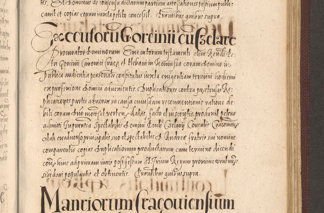 Zdjęcie nr 661 dla obiektu archiwalnego: Acta actorum causarum obligationum institutionum, decretorum, constitutionum, quietonum, resignonum, cessionum, accaeterarum, obseruonum tam iudicialium quam extraiudicialium coram Admondo Reverendo Domino Joanne Zerzynski Canonico, Vicario in Spiritualibus et Officiali generali Cracoviensis Iudice deputati per Illustrissimum ac Reverendissimum Dominum Martinum Szyszkowski Dei et Apostolice Sedis gratia Episcopum Cracoviensis ad Annum Domini Millesimum Sexcentesimum Decimum Septimum Indicatione quindecima Pontificus SS. D. N. D. Pauli Divina providentia Papae V. foeliciter moderni anno ipsus duodecimo continuantur