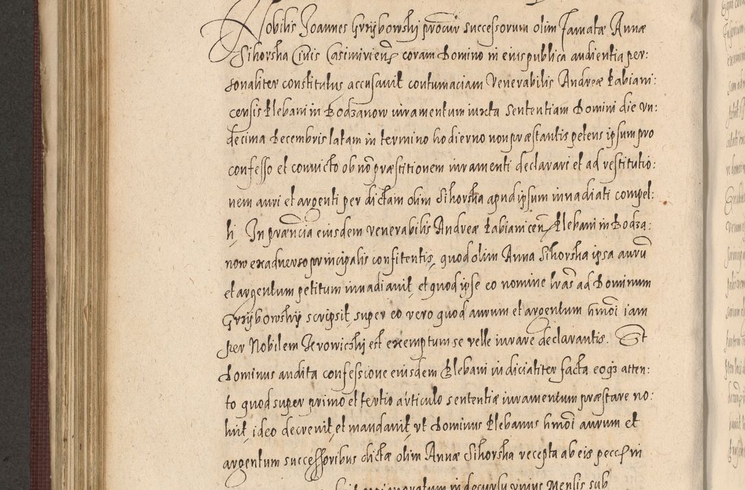 Zdjęcie nr 658 dla obiektu archiwalnego: Acta actorum causarum obligationum institutionum, decretorum, constitutionum, quietonum, resignonum, cessionum, accaeterarum, obseruonum tam iudicialium quam extraiudicialium coram Admondo Reverendo Domino Joanne Zerzynski Canonico, Vicario in Spiritualibus et Officiali generali Cracoviensis Iudice deputati per Illustrissimum ac Reverendissimum Dominum Martinum Szyszkowski Dei et Apostolice Sedis gratia Episcopum Cracoviensis ad Annum Domini Millesimum Sexcentesimum Decimum Septimum Indicatione quindecima Pontificus SS. D. N. D. Pauli Divina providentia Papae V. foeliciter moderni anno ipsus duodecimo continuantur