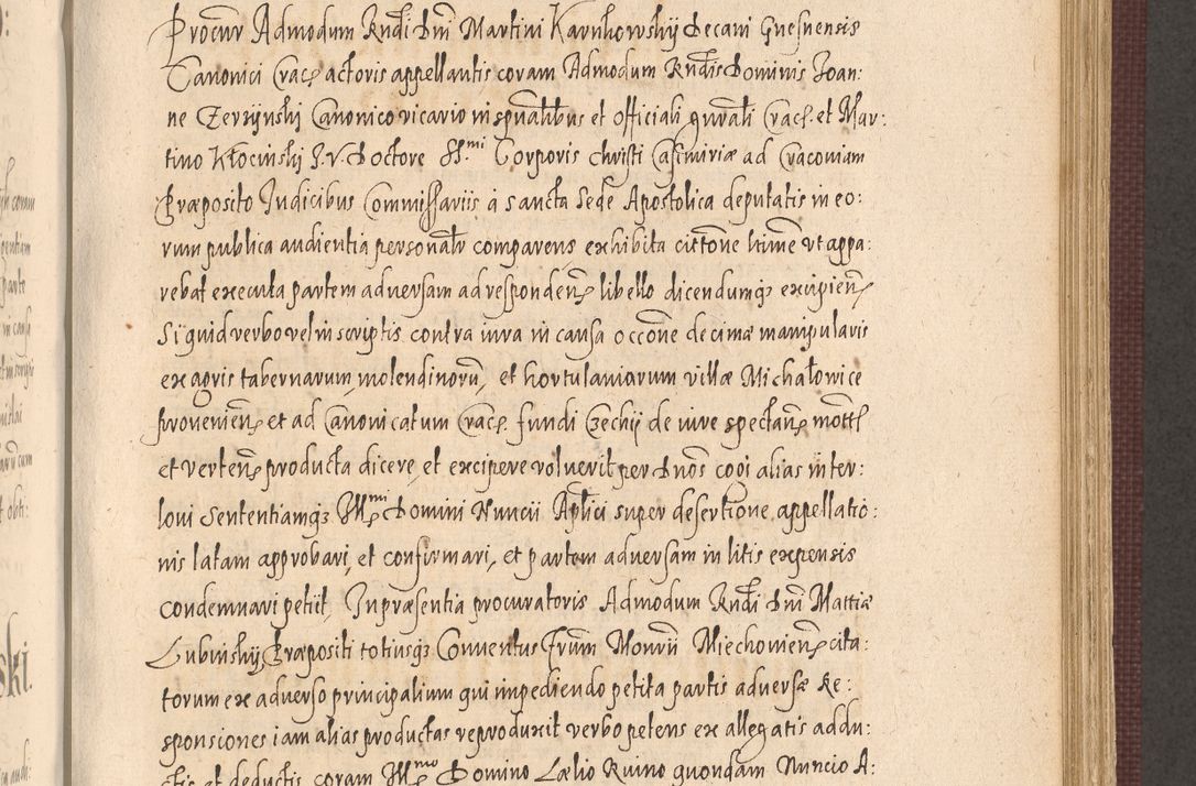 Zdjęcie nr 657 dla obiektu archiwalnego: Acta actorum causarum obligationum institutionum, decretorum, constitutionum, quietonum, resignonum, cessionum, accaeterarum, obseruonum tam iudicialium quam extraiudicialium coram Admondo Reverendo Domino Joanne Zerzynski Canonico, Vicario in Spiritualibus et Officiali generali Cracoviensis Iudice deputati per Illustrissimum ac Reverendissimum Dominum Martinum Szyszkowski Dei et Apostolice Sedis gratia Episcopum Cracoviensis ad Annum Domini Millesimum Sexcentesimum Decimum Septimum Indicatione quindecima Pontificus SS. D. N. D. Pauli Divina providentia Papae V. foeliciter moderni anno ipsus duodecimo continuantur