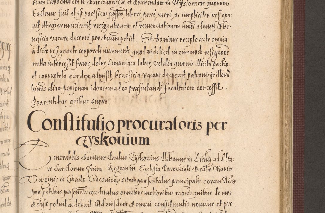 Zdjęcie nr 645 dla obiektu archiwalnego: Acta actorum causarum obligationum institutionum, decretorum, constitutionum, quietonum, resignonum, cessionum, accaeterarum, obseruonum tam iudicialium quam extraiudicialium coram Admondo Reverendo Domino Joanne Zerzynski Canonico, Vicario in Spiritualibus et Officiali generali Cracoviensis Iudice deputati per Illustrissimum ac Reverendissimum Dominum Martinum Szyszkowski Dei et Apostolice Sedis gratia Episcopum Cracoviensis ad Annum Domini Millesimum Sexcentesimum Decimum Septimum Indicatione quindecima Pontificus SS. D. N. D. Pauli Divina providentia Papae V. foeliciter moderni anno ipsus duodecimo continuantur