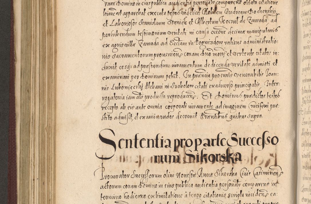Zdjęcie nr 638 dla obiektu archiwalnego: Acta actorum causarum obligationum institutionum, decretorum, constitutionum, quietonum, resignonum, cessionum, accaeterarum, obseruonum tam iudicialium quam extraiudicialium coram Admondo Reverendo Domino Joanne Zerzynski Canonico, Vicario in Spiritualibus et Officiali generali Cracoviensis Iudice deputati per Illustrissimum ac Reverendissimum Dominum Martinum Szyszkowski Dei et Apostolice Sedis gratia Episcopum Cracoviensis ad Annum Domini Millesimum Sexcentesimum Decimum Septimum Indicatione quindecima Pontificus SS. D. N. D. Pauli Divina providentia Papae V. foeliciter moderni anno ipsus duodecimo continuantur