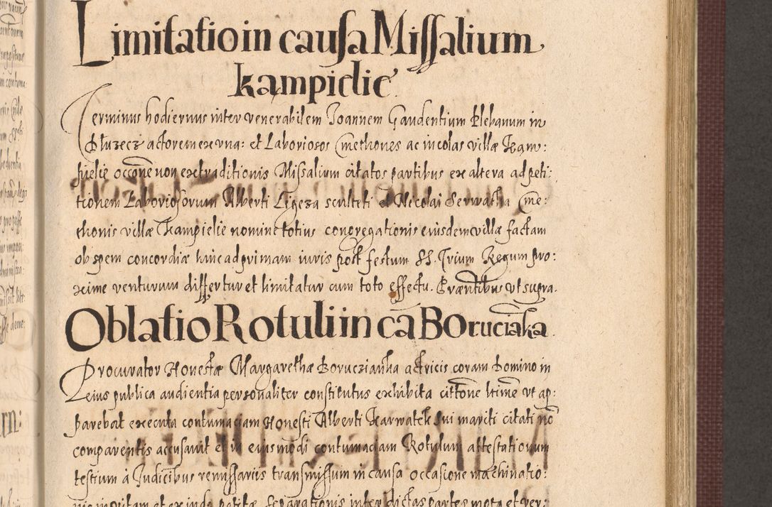 Zdjęcie nr 641 dla obiektu archiwalnego: Acta actorum causarum obligationum institutionum, decretorum, constitutionum, quietonum, resignonum, cessionum, accaeterarum, obseruonum tam iudicialium quam extraiudicialium coram Admondo Reverendo Domino Joanne Zerzynski Canonico, Vicario in Spiritualibus et Officiali generali Cracoviensis Iudice deputati per Illustrissimum ac Reverendissimum Dominum Martinum Szyszkowski Dei et Apostolice Sedis gratia Episcopum Cracoviensis ad Annum Domini Millesimum Sexcentesimum Decimum Septimum Indicatione quindecima Pontificus SS. D. N. D. Pauli Divina providentia Papae V. foeliciter moderni anno ipsus duodecimo continuantur