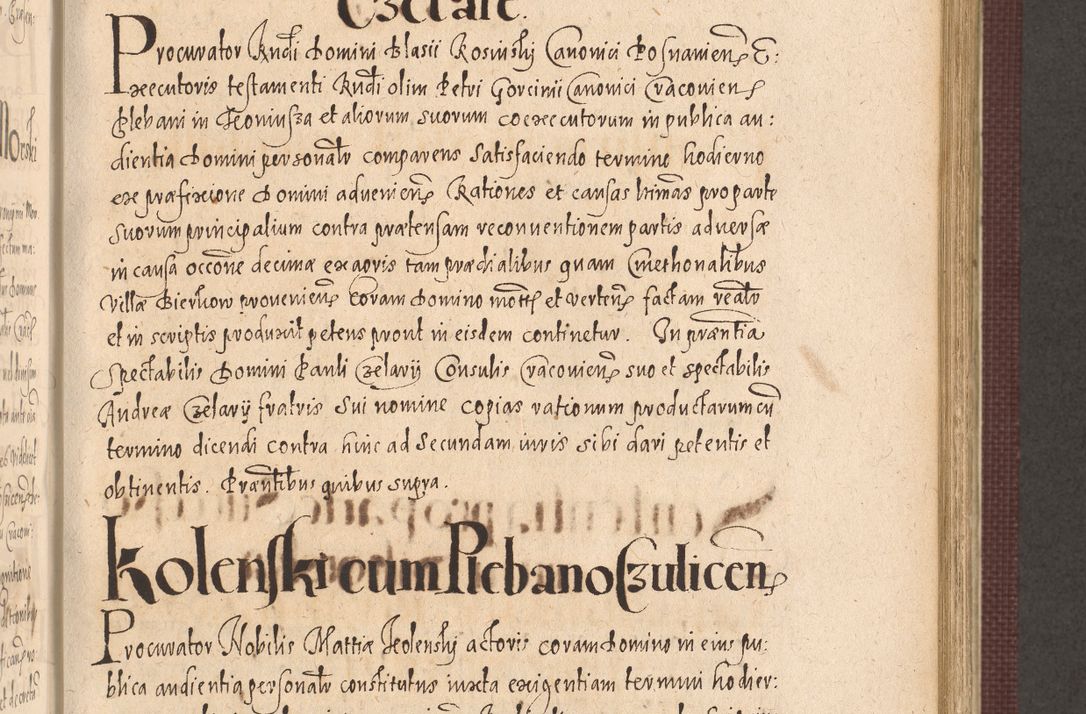 Zdjęcie nr 637 dla obiektu archiwalnego: Acta actorum causarum obligationum institutionum, decretorum, constitutionum, quietonum, resignonum, cessionum, accaeterarum, obseruonum tam iudicialium quam extraiudicialium coram Admondo Reverendo Domino Joanne Zerzynski Canonico, Vicario in Spiritualibus et Officiali generali Cracoviensis Iudice deputati per Illustrissimum ac Reverendissimum Dominum Martinum Szyszkowski Dei et Apostolice Sedis gratia Episcopum Cracoviensis ad Annum Domini Millesimum Sexcentesimum Decimum Septimum Indicatione quindecima Pontificus SS. D. N. D. Pauli Divina providentia Papae V. foeliciter moderni anno ipsus duodecimo continuantur