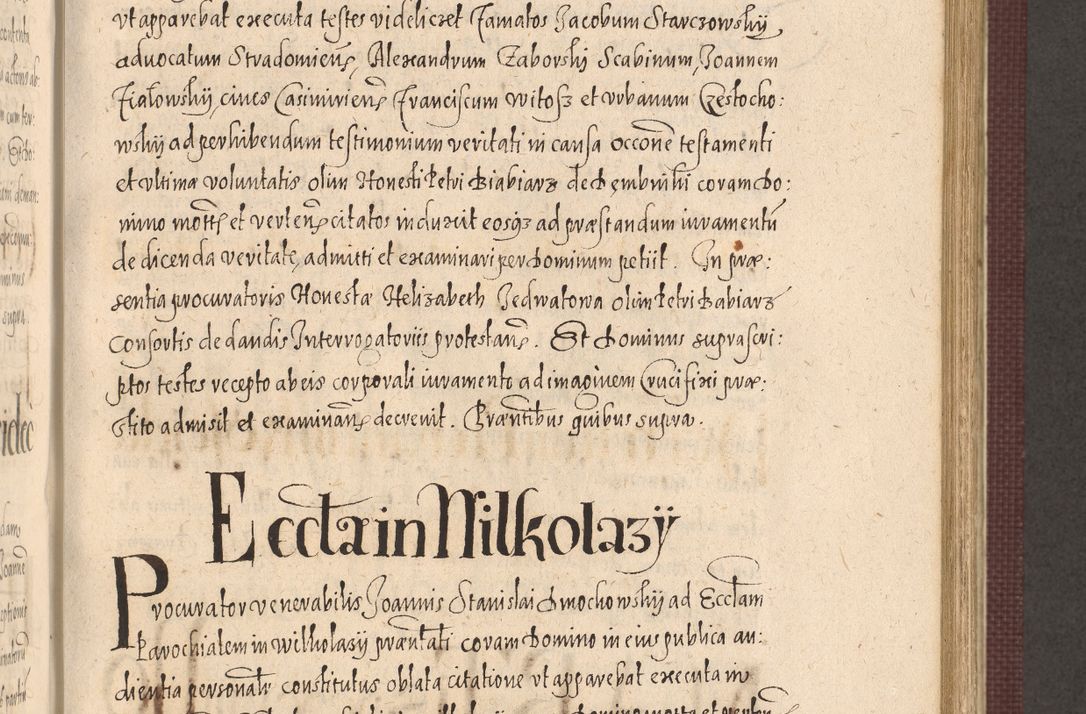 Zdjęcie nr 621 dla obiektu archiwalnego: Acta actorum causarum obligationum institutionum, decretorum, constitutionum, quietonum, resignonum, cessionum, accaeterarum, obseruonum tam iudicialium quam extraiudicialium coram Admondo Reverendo Domino Joanne Zerzynski Canonico, Vicario in Spiritualibus et Officiali generali Cracoviensis Iudice deputati per Illustrissimum ac Reverendissimum Dominum Martinum Szyszkowski Dei et Apostolice Sedis gratia Episcopum Cracoviensis ad Annum Domini Millesimum Sexcentesimum Decimum Septimum Indicatione quindecima Pontificus SS. D. N. D. Pauli Divina providentia Papae V. foeliciter moderni anno ipsus duodecimo continuantur