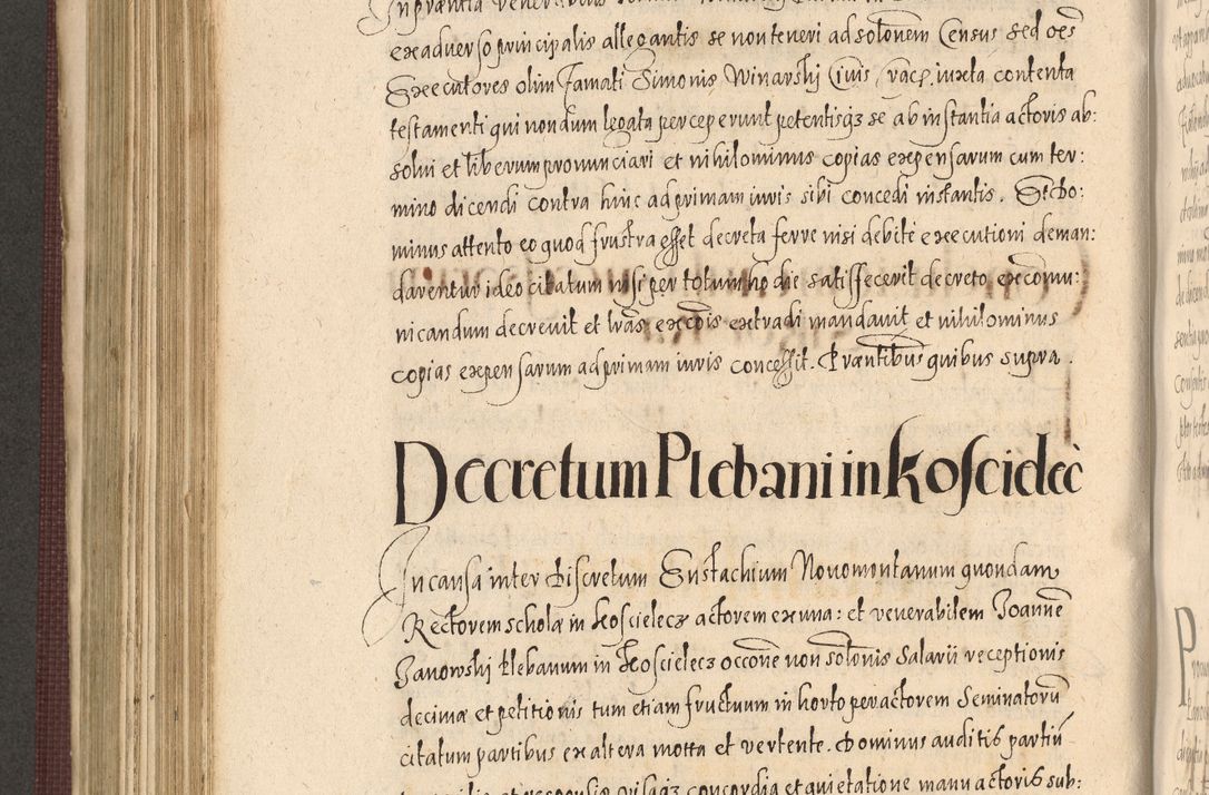 Zdjęcie nr 620 dla obiektu archiwalnego: Acta actorum causarum obligationum institutionum, decretorum, constitutionum, quietonum, resignonum, cessionum, accaeterarum, obseruonum tam iudicialium quam extraiudicialium coram Admondo Reverendo Domino Joanne Zerzynski Canonico, Vicario in Spiritualibus et Officiali generali Cracoviensis Iudice deputati per Illustrissimum ac Reverendissimum Dominum Martinum Szyszkowski Dei et Apostolice Sedis gratia Episcopum Cracoviensis ad Annum Domini Millesimum Sexcentesimum Decimum Septimum Indicatione quindecima Pontificus SS. D. N. D. Pauli Divina providentia Papae V. foeliciter moderni anno ipsus duodecimo continuantur