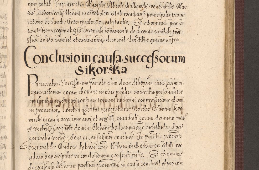 Zdjęcie nr 619 dla obiektu archiwalnego: Acta actorum causarum obligationum institutionum, decretorum, constitutionum, quietonum, resignonum, cessionum, accaeterarum, obseruonum tam iudicialium quam extraiudicialium coram Admondo Reverendo Domino Joanne Zerzynski Canonico, Vicario in Spiritualibus et Officiali generali Cracoviensis Iudice deputati per Illustrissimum ac Reverendissimum Dominum Martinum Szyszkowski Dei et Apostolice Sedis gratia Episcopum Cracoviensis ad Annum Domini Millesimum Sexcentesimum Decimum Septimum Indicatione quindecima Pontificus SS. D. N. D. Pauli Divina providentia Papae V. foeliciter moderni anno ipsus duodecimo continuantur