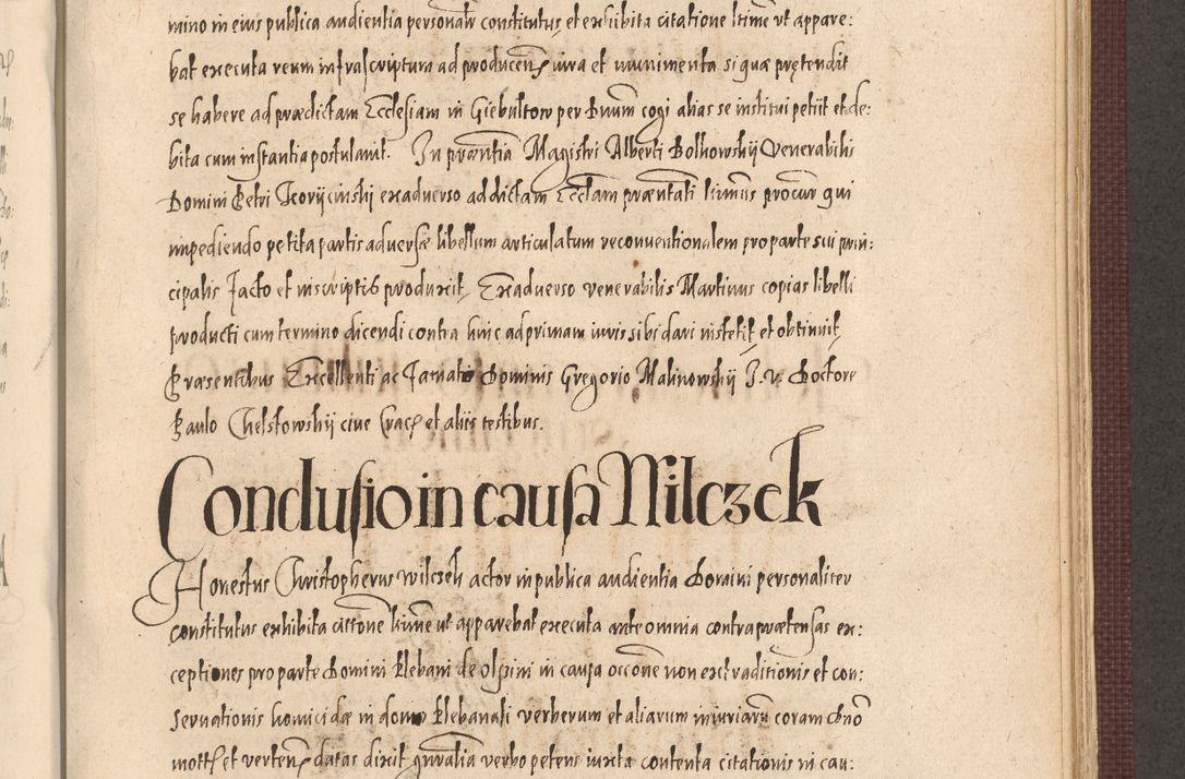 Zdjęcie nr 807 dla obiektu archiwalnego: Acta actorum causarum obligationum institutionum, decretorum, constitutionum, quietonum, resignonum, cessionum, accaeterarum, obseruonum tam iudicialium quam extraiudicialium coram Admondo Reverendo Domino Joanne Zerzynski Canonico, Vicario in Spiritualibus et Officiali generali Cracoviensis Iudice deputati per Illustrissimum ac Reverendissimum Dominum Martinum Szyszkowski Dei et Apostolice Sedis gratia Episcopum Cracoviensis ad Annum Domini Millesimum Sexcentesimum Decimum Septimum Indicatione quindecima Pontificus SS. D. N. D. Pauli Divina providentia Papae V. foeliciter moderni anno ipsus duodecimo continuantur