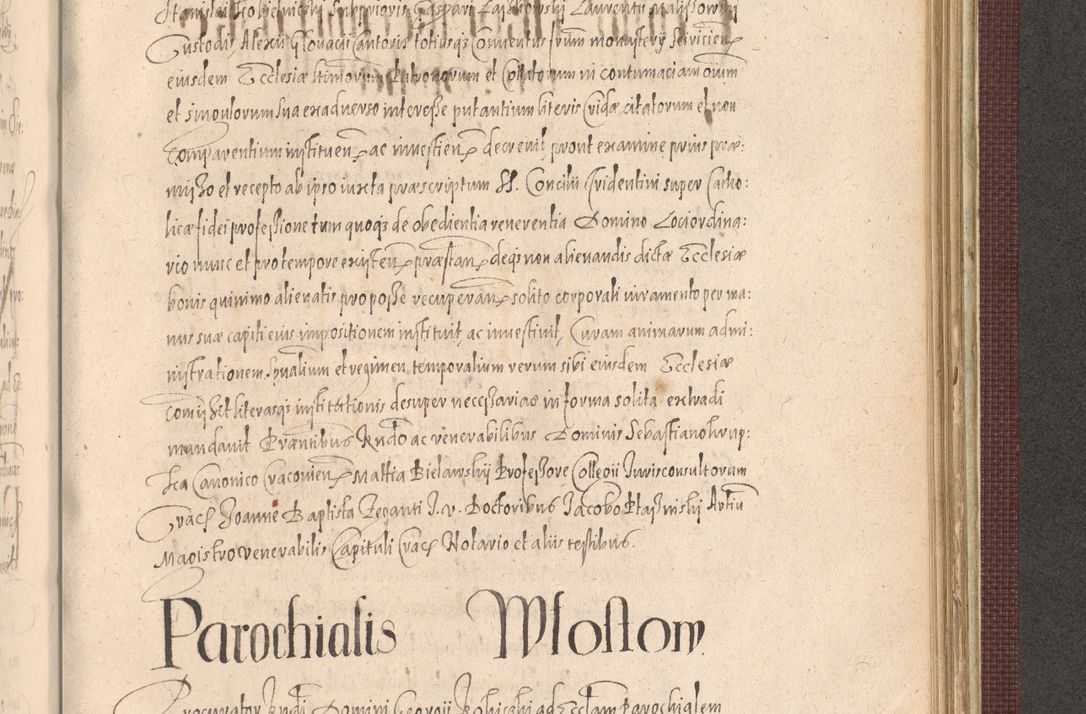 Zdjęcie nr 1099 dla obiektu archiwalnego: Acta actorum causarum obligationum institutionum, decretorum, constitutionum, quietonum, resignonum, cessionum, accaeterarum, obseruonum tam iudicialium quam extraiudicialium coram Admondo Reverendo Domino Joanne Zerzynski Canonico, Vicario in Spiritualibus et Officiali generali Cracoviensis Iudice deputati per Illustrissimum ac Reverendissimum Dominum Martinum Szyszkowski Dei et Apostolice Sedis gratia Episcopum Cracoviensis ad Annum Domini Millesimum Sexcentesimum Decimum Septimum Indicatione quindecima Pontificus SS. D. N. D. Pauli Divina providentia Papae V. foeliciter moderni anno ipsus duodecimo continuantur