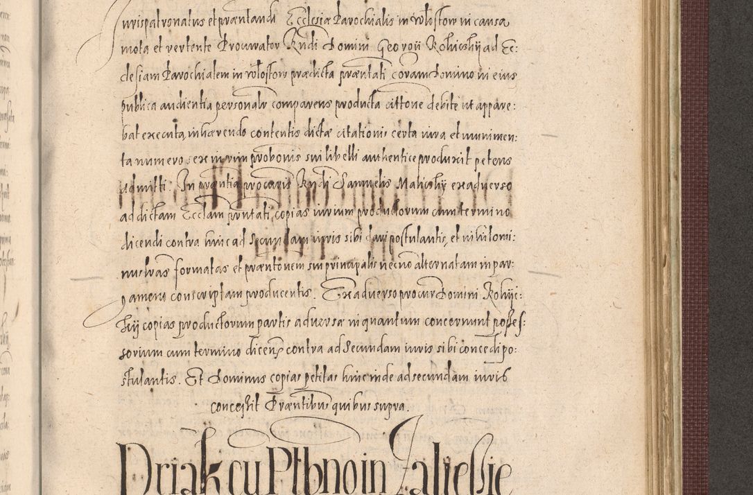 Zdjęcie nr 1081 dla obiektu archiwalnego: Acta actorum causarum obligationum institutionum, decretorum, constitutionum, quietonum, resignonum, cessionum, accaeterarum, obseruonum tam iudicialium quam extraiudicialium coram Admondo Reverendo Domino Joanne Zerzynski Canonico, Vicario in Spiritualibus et Officiali generali Cracoviensis Iudice deputati per Illustrissimum ac Reverendissimum Dominum Martinum Szyszkowski Dei et Apostolice Sedis gratia Episcopum Cracoviensis ad Annum Domini Millesimum Sexcentesimum Decimum Septimum Indicatione quindecima Pontificus SS. D. N. D. Pauli Divina providentia Papae V. foeliciter moderni anno ipsus duodecimo continuantur