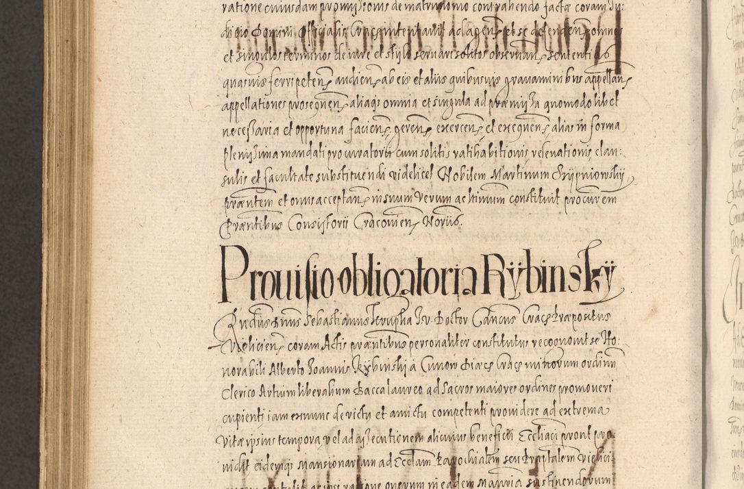 Zdjęcie nr 1078 dla obiektu archiwalnego: Acta actorum causarum obligationum institutionum, decretorum, constitutionum, quietonum, resignonum, cessionum, accaeterarum, obseruonum tam iudicialium quam extraiudicialium coram Admondo Reverendo Domino Joanne Zerzynski Canonico, Vicario in Spiritualibus et Officiali generali Cracoviensis Iudice deputati per Illustrissimum ac Reverendissimum Dominum Martinum Szyszkowski Dei et Apostolice Sedis gratia Episcopum Cracoviensis ad Annum Domini Millesimum Sexcentesimum Decimum Septimum Indicatione quindecima Pontificus SS. D. N. D. Pauli Divina providentia Papae V. foeliciter moderni anno ipsus duodecimo continuantur