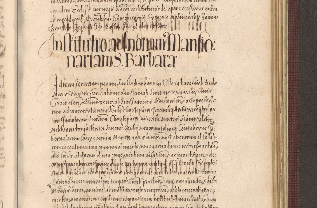 Zdjęcie nr 1075 dla obiektu archiwalnego: Acta actorum causarum obligationum institutionum, decretorum, constitutionum, quietonum, resignonum, cessionum, accaeterarum, obseruonum tam iudicialium quam extraiudicialium coram Admondo Reverendo Domino Joanne Zerzynski Canonico, Vicario in Spiritualibus et Officiali generali Cracoviensis Iudice deputati per Illustrissimum ac Reverendissimum Dominum Martinum Szyszkowski Dei et Apostolice Sedis gratia Episcopum Cracoviensis ad Annum Domini Millesimum Sexcentesimum Decimum Septimum Indicatione quindecima Pontificus SS. D. N. D. Pauli Divina providentia Papae V. foeliciter moderni anno ipsus duodecimo continuantur