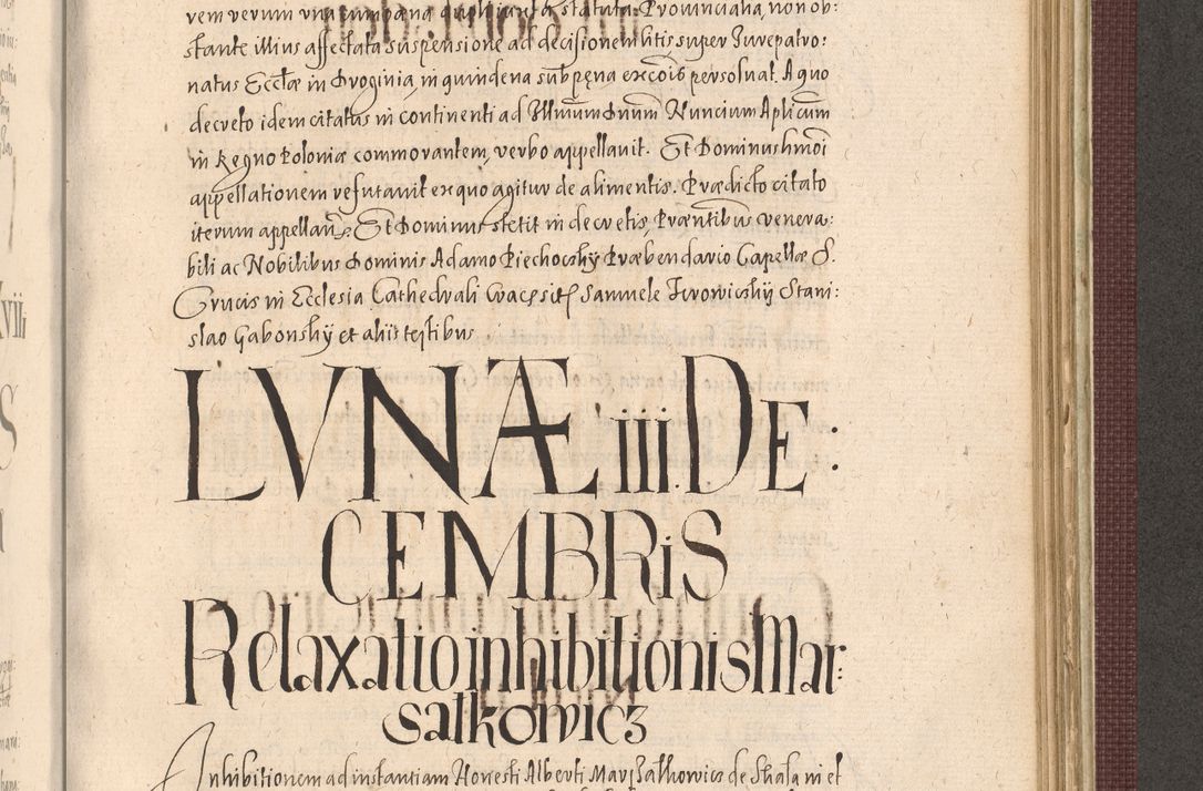 Zdjęcie nr 1065 dla obiektu archiwalnego: Acta actorum causarum obligationum institutionum, decretorum, constitutionum, quietonum, resignonum, cessionum, accaeterarum, obseruonum tam iudicialium quam extraiudicialium coram Admondo Reverendo Domino Joanne Zerzynski Canonico, Vicario in Spiritualibus et Officiali generali Cracoviensis Iudice deputati per Illustrissimum ac Reverendissimum Dominum Martinum Szyszkowski Dei et Apostolice Sedis gratia Episcopum Cracoviensis ad Annum Domini Millesimum Sexcentesimum Decimum Septimum Indicatione quindecima Pontificus SS. D. N. D. Pauli Divina providentia Papae V. foeliciter moderni anno ipsus duodecimo continuantur