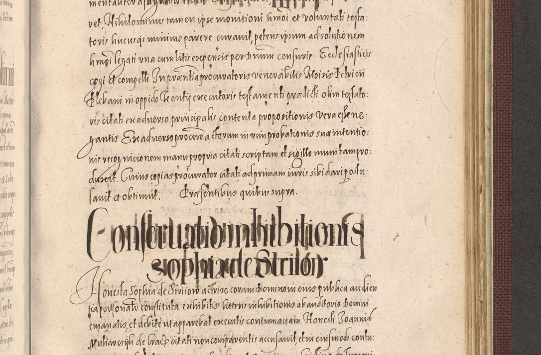 Zdjęcie nr 1061 dla obiektu archiwalnego: Acta actorum causarum obligationum institutionum, decretorum, constitutionum, quietonum, resignonum, cessionum, accaeterarum, obseruonum tam iudicialium quam extraiudicialium coram Admondo Reverendo Domino Joanne Zerzynski Canonico, Vicario in Spiritualibus et Officiali generali Cracoviensis Iudice deputati per Illustrissimum ac Reverendissimum Dominum Martinum Szyszkowski Dei et Apostolice Sedis gratia Episcopum Cracoviensis ad Annum Domini Millesimum Sexcentesimum Decimum Septimum Indicatione quindecima Pontificus SS. D. N. D. Pauli Divina providentia Papae V. foeliciter moderni anno ipsus duodecimo continuantur
