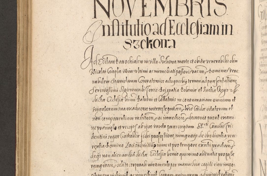 Zdjęcie nr 1050 dla obiektu archiwalnego: Acta actorum causarum obligationum institutionum, decretorum, constitutionum, quietonum, resignonum, cessionum, accaeterarum, obseruonum tam iudicialium quam extraiudicialium coram Admondo Reverendo Domino Joanne Zerzynski Canonico, Vicario in Spiritualibus et Officiali generali Cracoviensis Iudice deputati per Illustrissimum ac Reverendissimum Dominum Martinum Szyszkowski Dei et Apostolice Sedis gratia Episcopum Cracoviensis ad Annum Domini Millesimum Sexcentesimum Decimum Septimum Indicatione quindecima Pontificus SS. D. N. D. Pauli Divina providentia Papae V. foeliciter moderni anno ipsus duodecimo continuantur