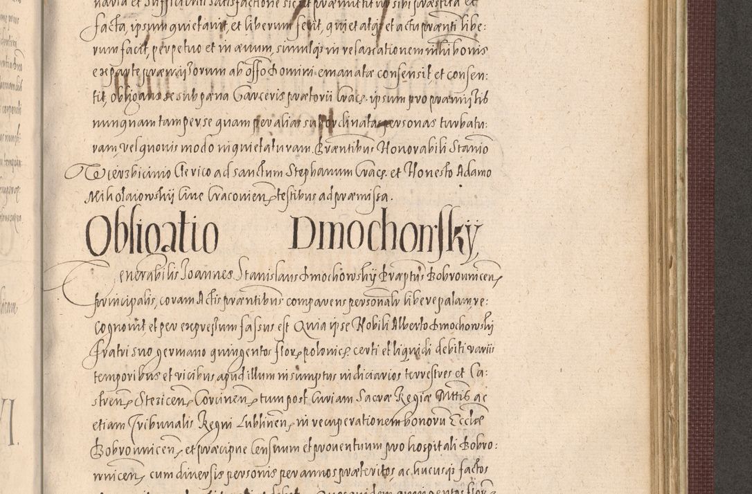 Zdjęcie nr 1049 dla obiektu archiwalnego: Acta actorum causarum obligationum institutionum, decretorum, constitutionum, quietonum, resignonum, cessionum, accaeterarum, obseruonum tam iudicialium quam extraiudicialium coram Admondo Reverendo Domino Joanne Zerzynski Canonico, Vicario in Spiritualibus et Officiali generali Cracoviensis Iudice deputati per Illustrissimum ac Reverendissimum Dominum Martinum Szyszkowski Dei et Apostolice Sedis gratia Episcopum Cracoviensis ad Annum Domini Millesimum Sexcentesimum Decimum Septimum Indicatione quindecima Pontificus SS. D. N. D. Pauli Divina providentia Papae V. foeliciter moderni anno ipsus duodecimo continuantur