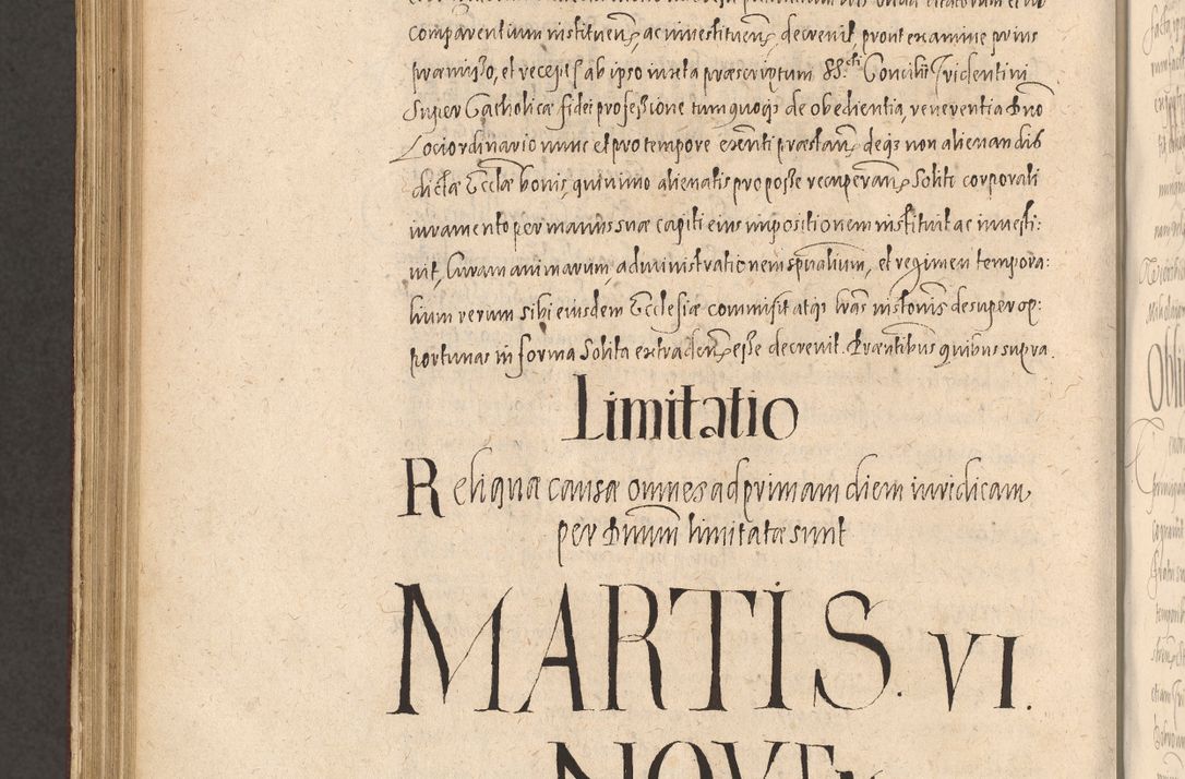 Zdjęcie nr 1048 dla obiektu archiwalnego: Acta actorum causarum obligationum institutionum, decretorum, constitutionum, quietonum, resignonum, cessionum, accaeterarum, obseruonum tam iudicialium quam extraiudicialium coram Admondo Reverendo Domino Joanne Zerzynski Canonico, Vicario in Spiritualibus et Officiali generali Cracoviensis Iudice deputati per Illustrissimum ac Reverendissimum Dominum Martinum Szyszkowski Dei et Apostolice Sedis gratia Episcopum Cracoviensis ad Annum Domini Millesimum Sexcentesimum Decimum Septimum Indicatione quindecima Pontificus SS. D. N. D. Pauli Divina providentia Papae V. foeliciter moderni anno ipsus duodecimo continuantur