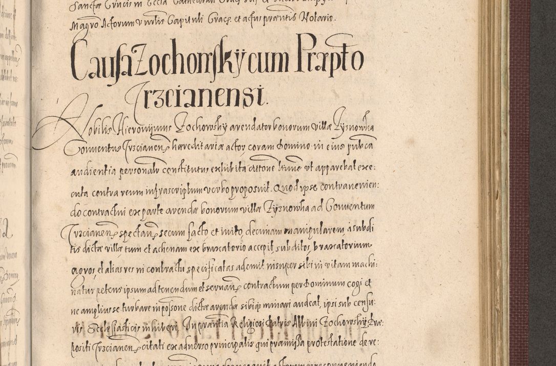 Zdjęcie nr 1035 dla obiektu archiwalnego: Acta actorum causarum obligationum institutionum, decretorum, constitutionum, quietonum, resignonum, cessionum, accaeterarum, obseruonum tam iudicialium quam extraiudicialium coram Admondo Reverendo Domino Joanne Zerzynski Canonico, Vicario in Spiritualibus et Officiali generali Cracoviensis Iudice deputati per Illustrissimum ac Reverendissimum Dominum Martinum Szyszkowski Dei et Apostolice Sedis gratia Episcopum Cracoviensis ad Annum Domini Millesimum Sexcentesimum Decimum Septimum Indicatione quindecima Pontificus SS. D. N. D. Pauli Divina providentia Papae V. foeliciter moderni anno ipsus duodecimo continuantur