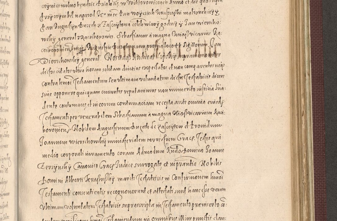 Zdjęcie nr 1031 dla obiektu archiwalnego: Acta actorum causarum obligationum institutionum, decretorum, constitutionum, quietonum, resignonum, cessionum, accaeterarum, obseruonum tam iudicialium quam extraiudicialium coram Admondo Reverendo Domino Joanne Zerzynski Canonico, Vicario in Spiritualibus et Officiali generali Cracoviensis Iudice deputati per Illustrissimum ac Reverendissimum Dominum Martinum Szyszkowski Dei et Apostolice Sedis gratia Episcopum Cracoviensis ad Annum Domini Millesimum Sexcentesimum Decimum Septimum Indicatione quindecima Pontificus SS. D. N. D. Pauli Divina providentia Papae V. foeliciter moderni anno ipsus duodecimo continuantur