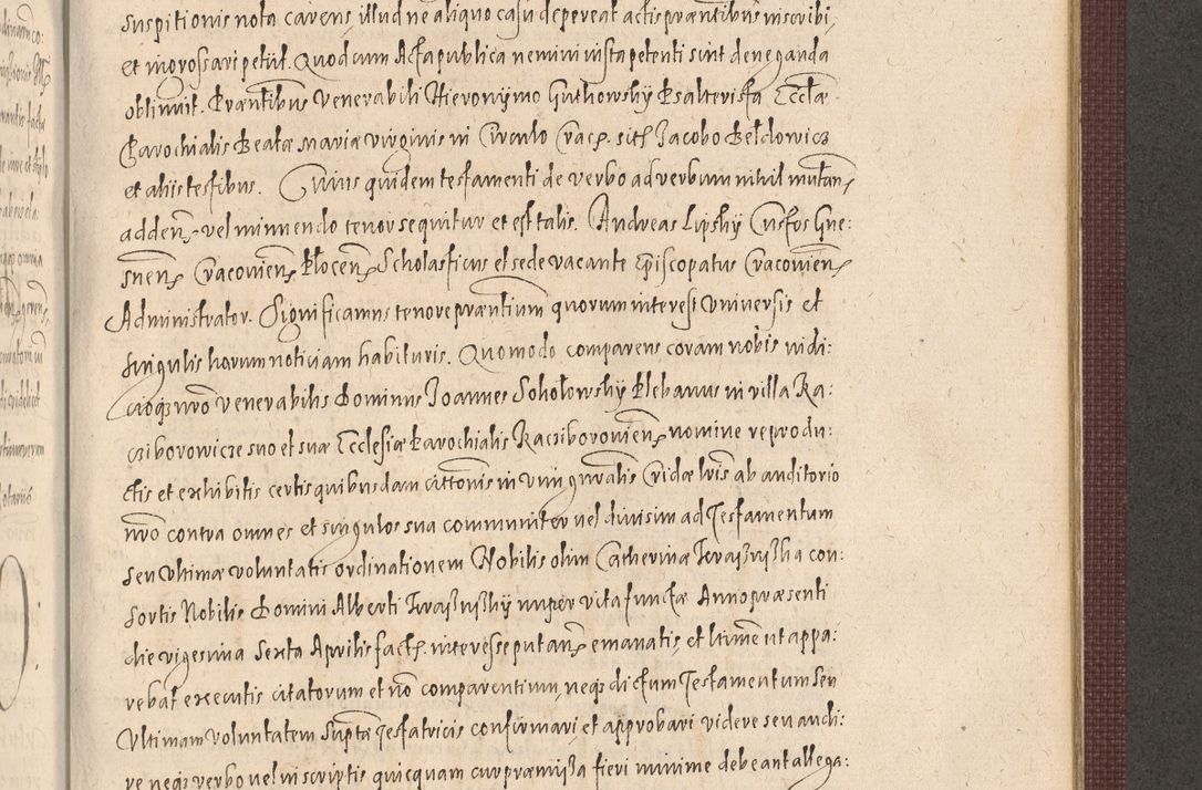 Zdjęcie nr 1029 dla obiektu archiwalnego: Acta actorum causarum obligationum institutionum, decretorum, constitutionum, quietonum, resignonum, cessionum, accaeterarum, obseruonum tam iudicialium quam extraiudicialium coram Admondo Reverendo Domino Joanne Zerzynski Canonico, Vicario in Spiritualibus et Officiali generali Cracoviensis Iudice deputati per Illustrissimum ac Reverendissimum Dominum Martinum Szyszkowski Dei et Apostolice Sedis gratia Episcopum Cracoviensis ad Annum Domini Millesimum Sexcentesimum Decimum Septimum Indicatione quindecima Pontificus SS. D. N. D. Pauli Divina providentia Papae V. foeliciter moderni anno ipsus duodecimo continuantur