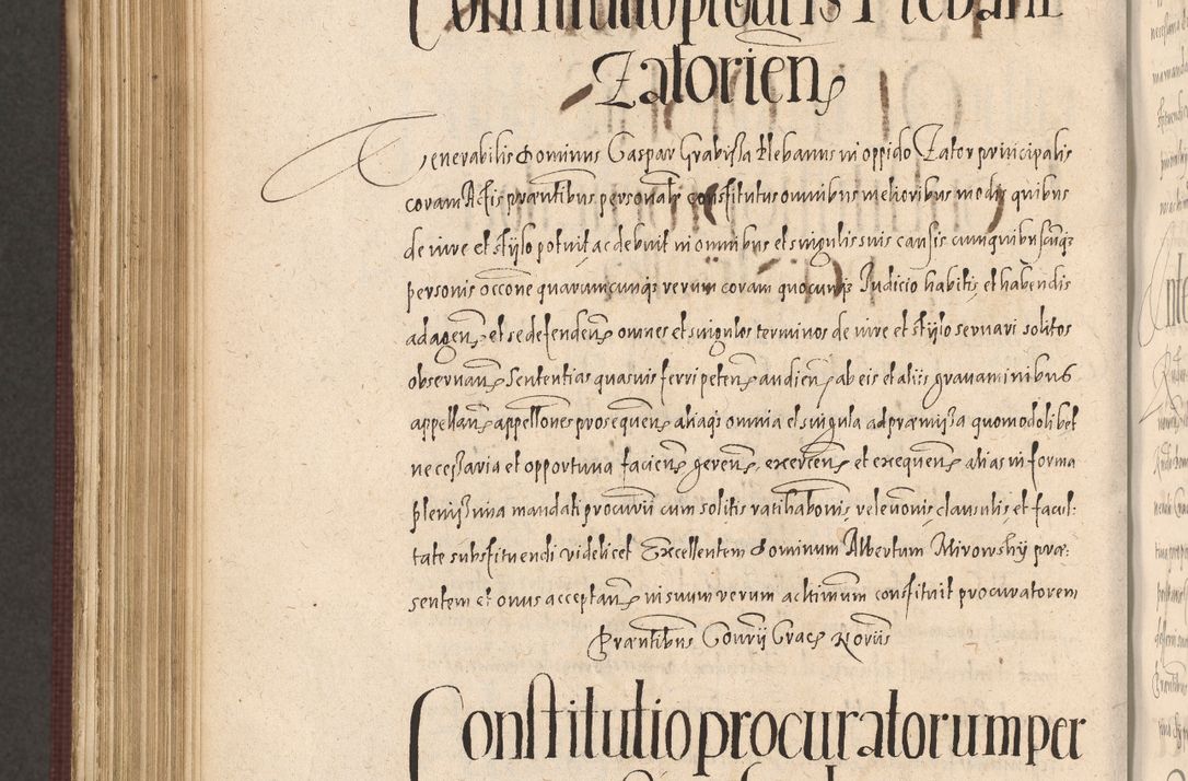 Zdjęcie nr 1026 dla obiektu archiwalnego: Acta actorum causarum obligationum institutionum, decretorum, constitutionum, quietonum, resignonum, cessionum, accaeterarum, obseruonum tam iudicialium quam extraiudicialium coram Admondo Reverendo Domino Joanne Zerzynski Canonico, Vicario in Spiritualibus et Officiali generali Cracoviensis Iudice deputati per Illustrissimum ac Reverendissimum Dominum Martinum Szyszkowski Dei et Apostolice Sedis gratia Episcopum Cracoviensis ad Annum Domini Millesimum Sexcentesimum Decimum Septimum Indicatione quindecima Pontificus SS. D. N. D. Pauli Divina providentia Papae V. foeliciter moderni anno ipsus duodecimo continuantur