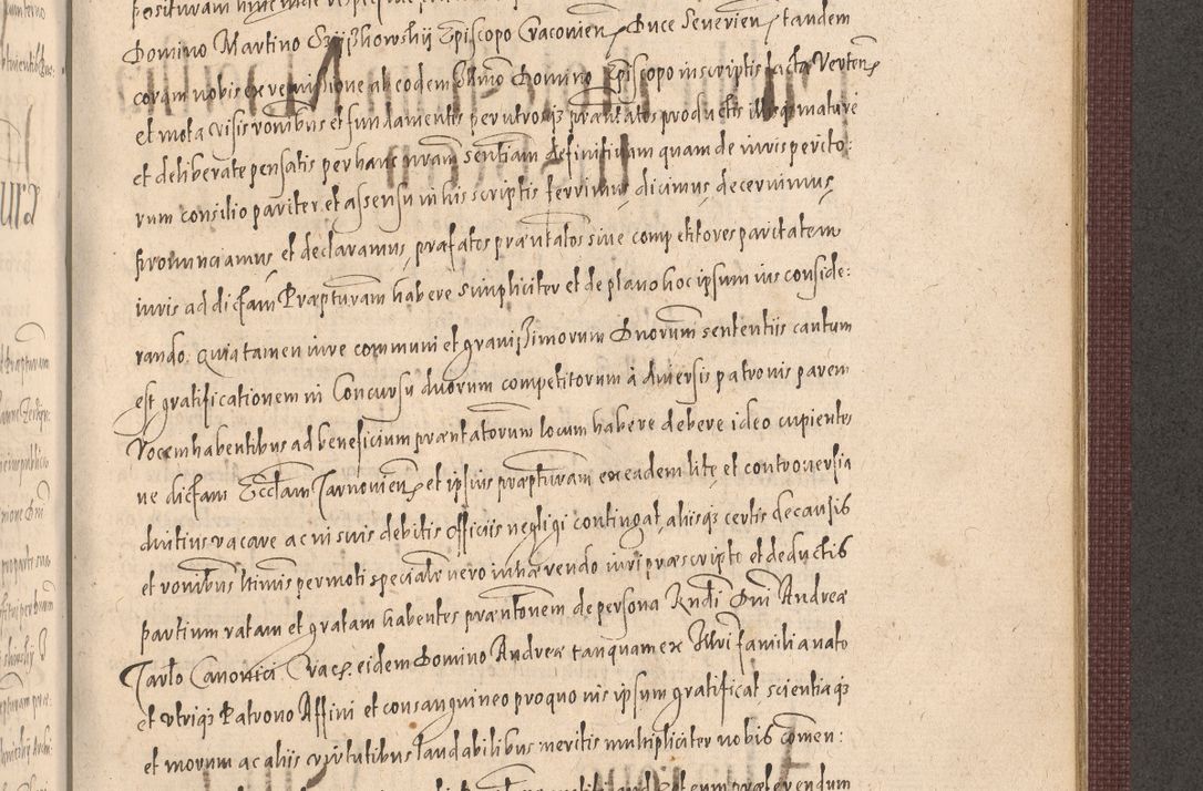 Zdjęcie nr 1023 dla obiektu archiwalnego: Acta actorum causarum obligationum institutionum, decretorum, constitutionum, quietonum, resignonum, cessionum, accaeterarum, obseruonum tam iudicialium quam extraiudicialium coram Admondo Reverendo Domino Joanne Zerzynski Canonico, Vicario in Spiritualibus et Officiali generali Cracoviensis Iudice deputati per Illustrissimum ac Reverendissimum Dominum Martinum Szyszkowski Dei et Apostolice Sedis gratia Episcopum Cracoviensis ad Annum Domini Millesimum Sexcentesimum Decimum Septimum Indicatione quindecima Pontificus SS. D. N. D. Pauli Divina providentia Papae V. foeliciter moderni anno ipsus duodecimo continuantur