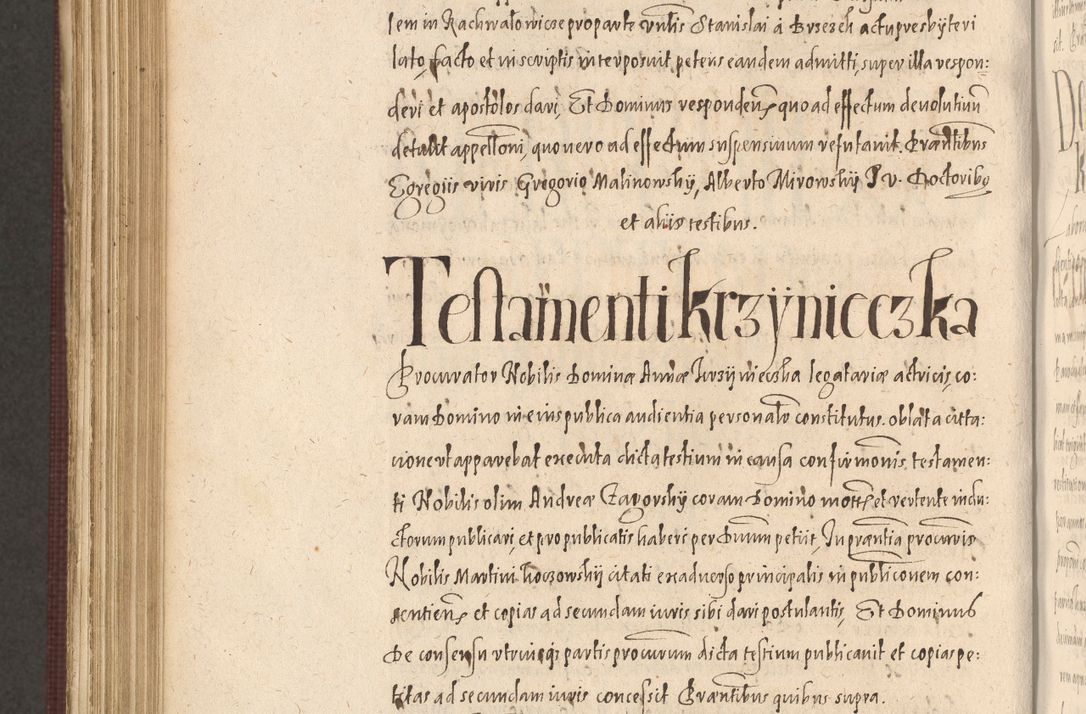 Zdjęcie nr 1006 dla obiektu archiwalnego: Acta actorum causarum obligationum institutionum, decretorum, constitutionum, quietonum, resignonum, cessionum, accaeterarum, obseruonum tam iudicialium quam extraiudicialium coram Admondo Reverendo Domino Joanne Zerzynski Canonico, Vicario in Spiritualibus et Officiali generali Cracoviensis Iudice deputati per Illustrissimum ac Reverendissimum Dominum Martinum Szyszkowski Dei et Apostolice Sedis gratia Episcopum Cracoviensis ad Annum Domini Millesimum Sexcentesimum Decimum Septimum Indicatione quindecima Pontificus SS. D. N. D. Pauli Divina providentia Papae V. foeliciter moderni anno ipsus duodecimo continuantur